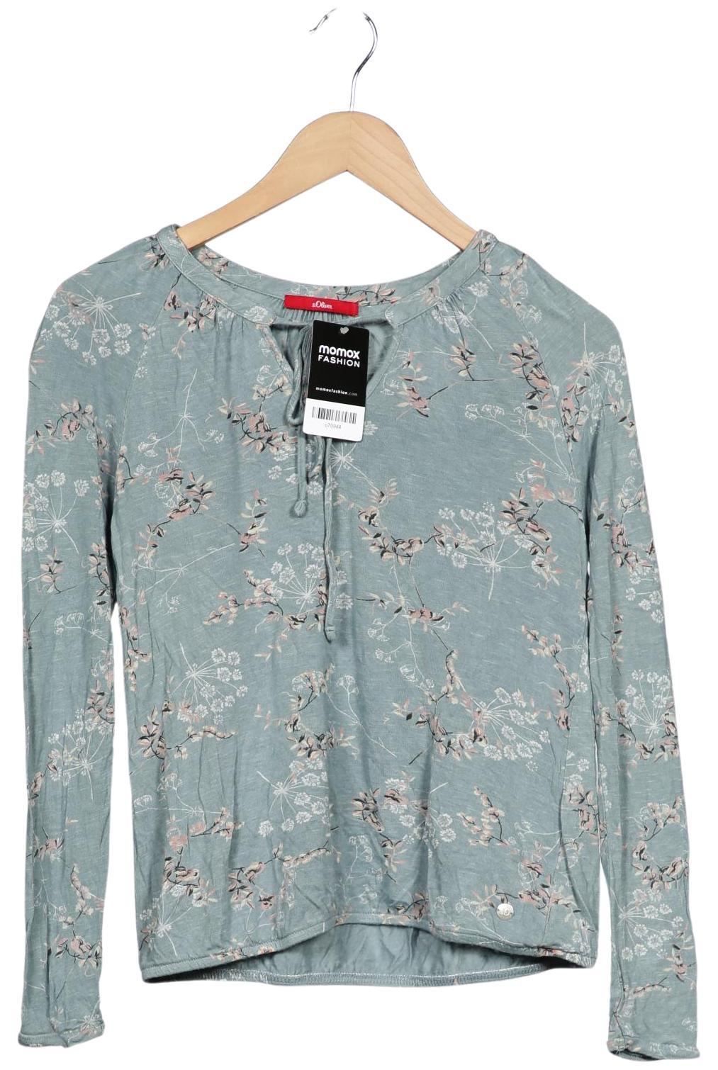 

QS by s.Oliver Damen Langarmshirt, hellblau, Gr. 36