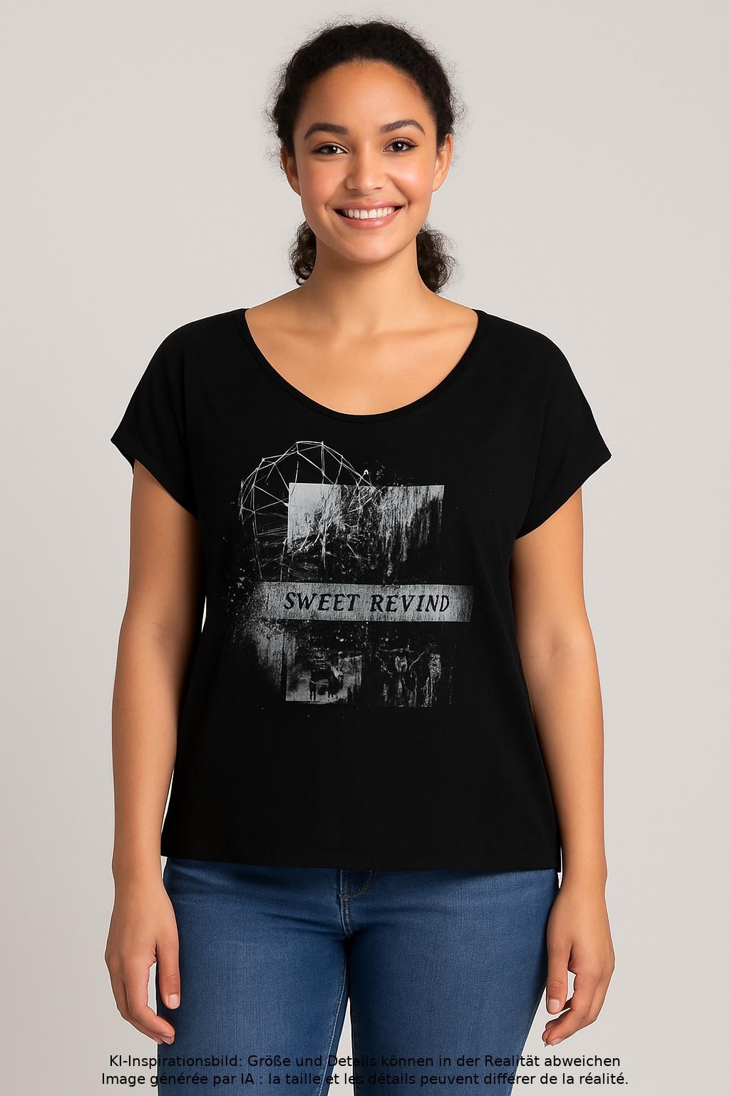 

QS by s.Oliver Damen T-Shirt, schwarz, Gr. 44