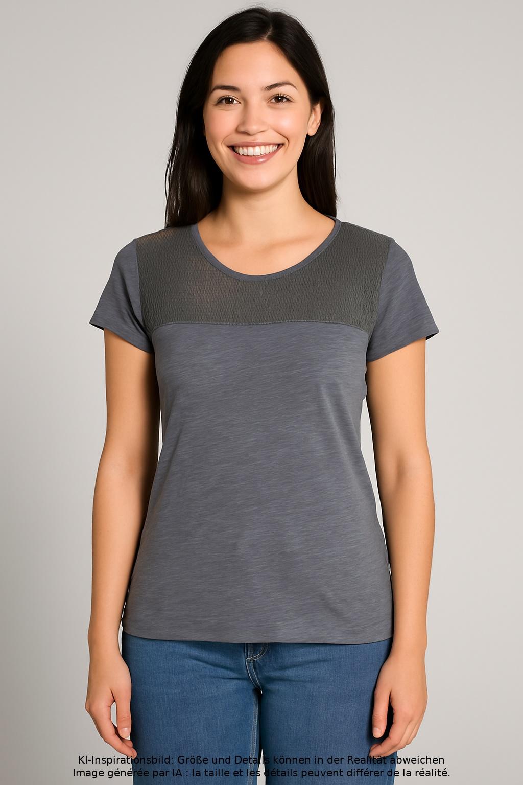 

QS by s.Oliver Damen T-Shirt, grau, Gr. 36