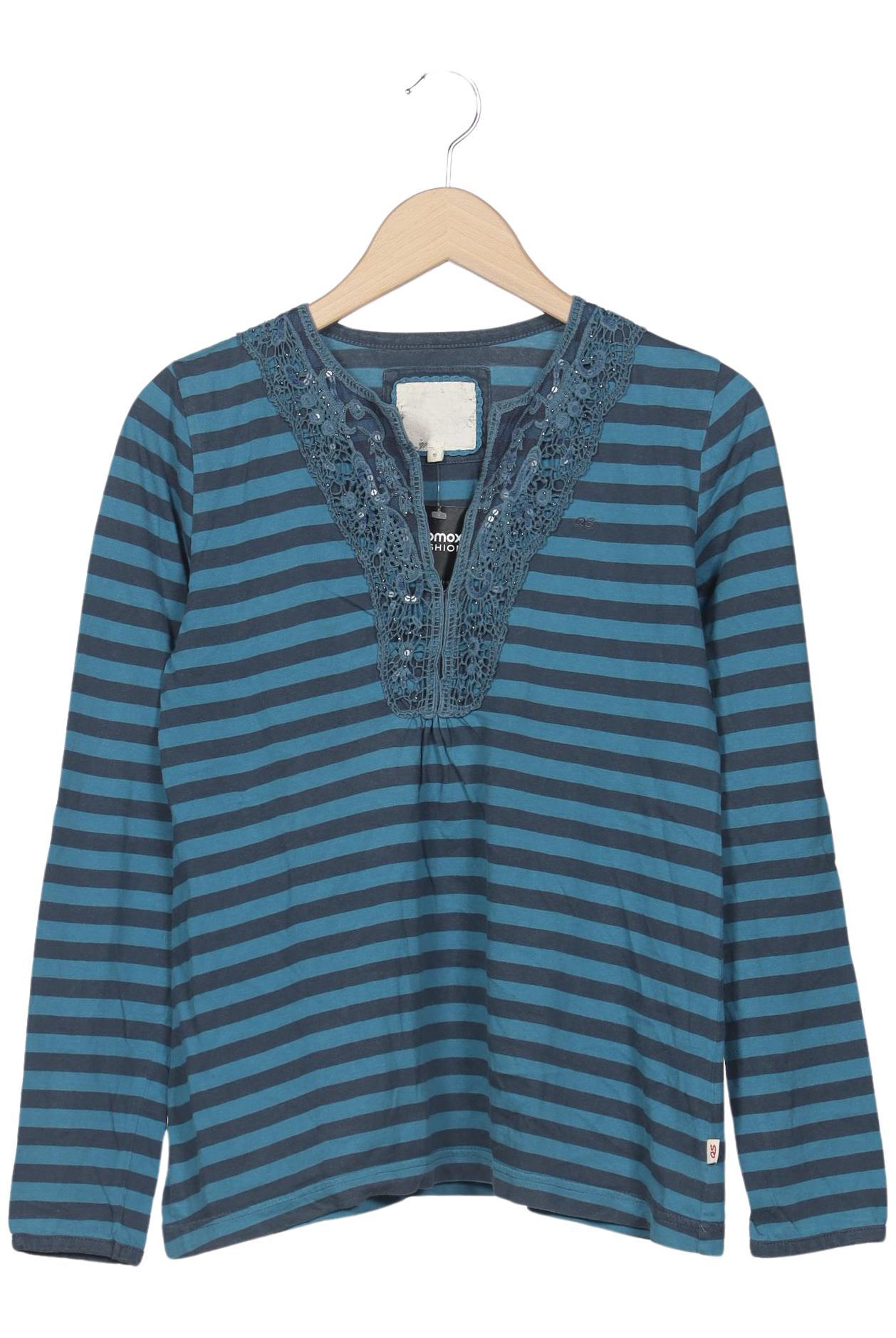 

QS by s.Oliver Damen Langarmshirt, blau, Gr. 36