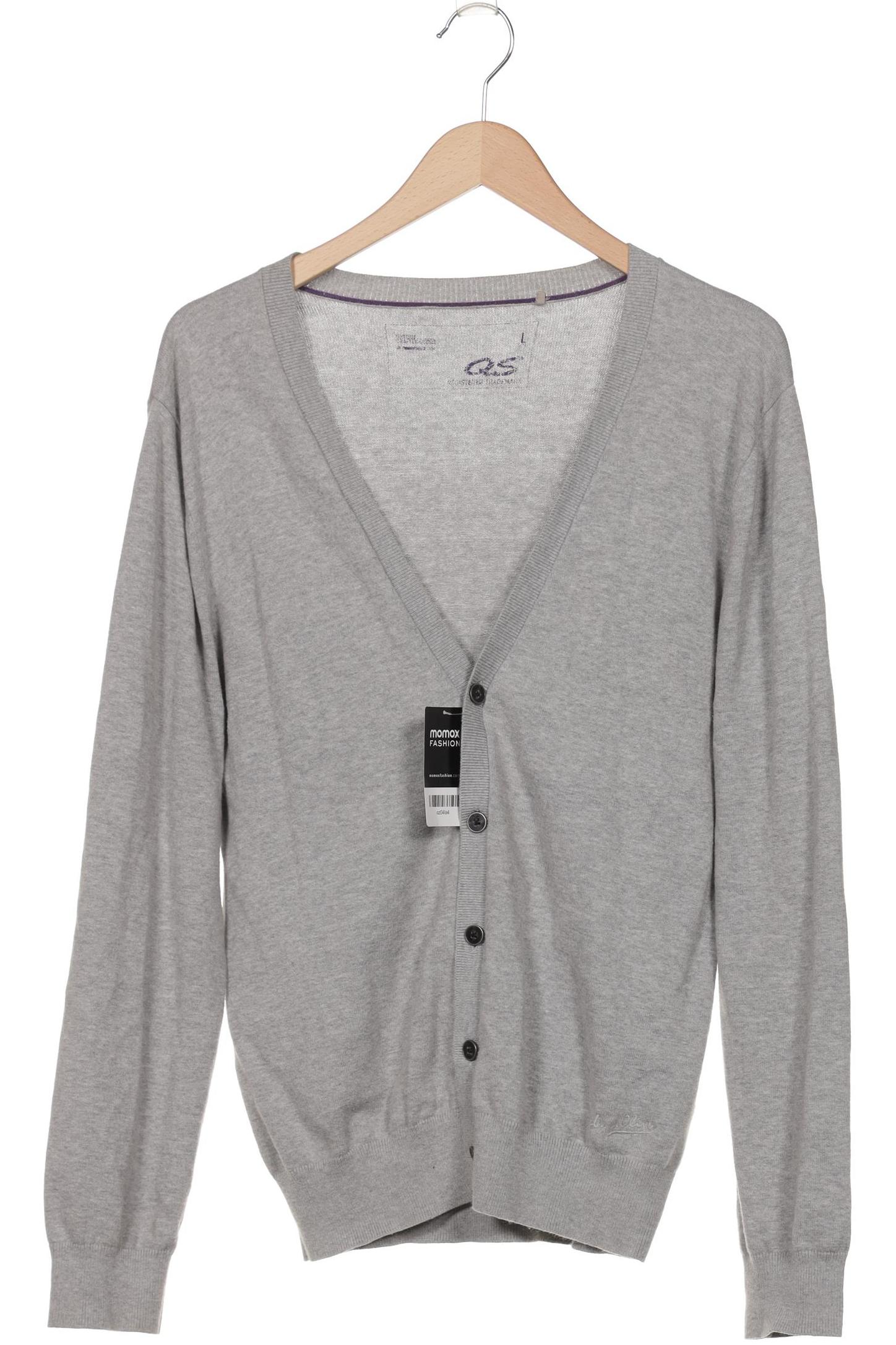 

QS by s.Oliver Herren Strickjacke, grau, Gr. 52