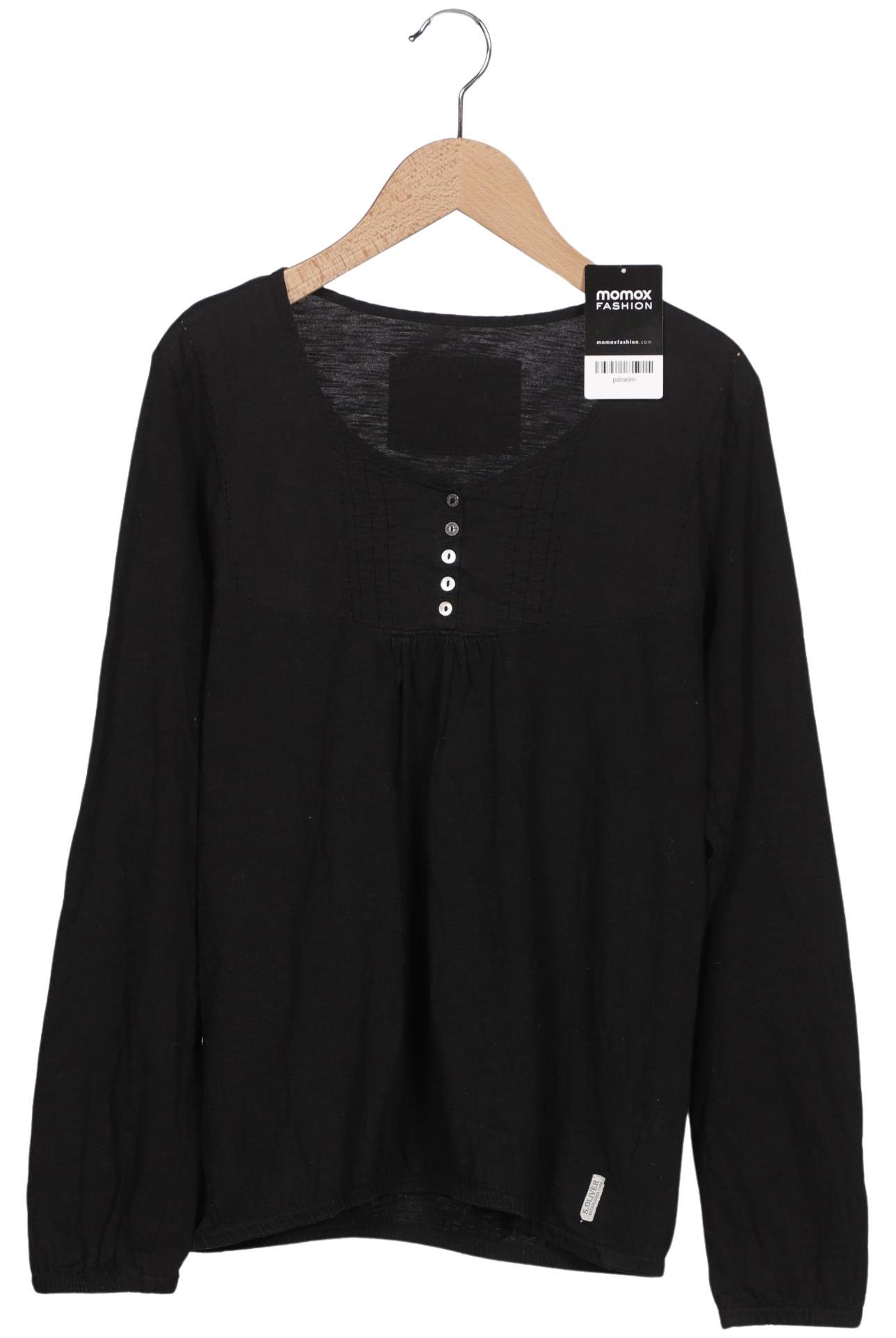 

QS by s.Oliver Damen Langarmshirt, schwarz, Gr. 36