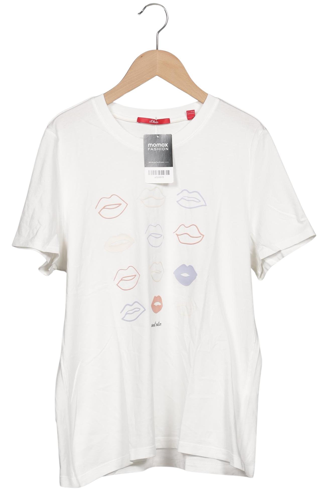 

QS by s.Oliver Damen T-Shirt, weiß, Gr. 42