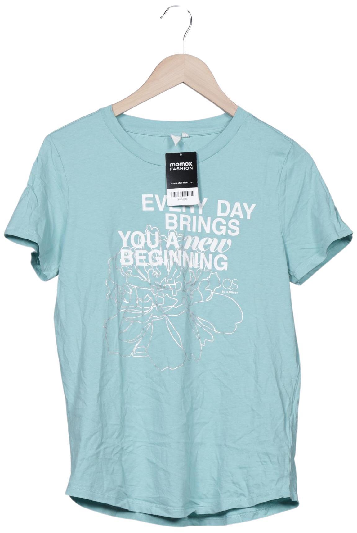 

QS by s.Oliver Damen T-Shirt, türkis, Gr. 42