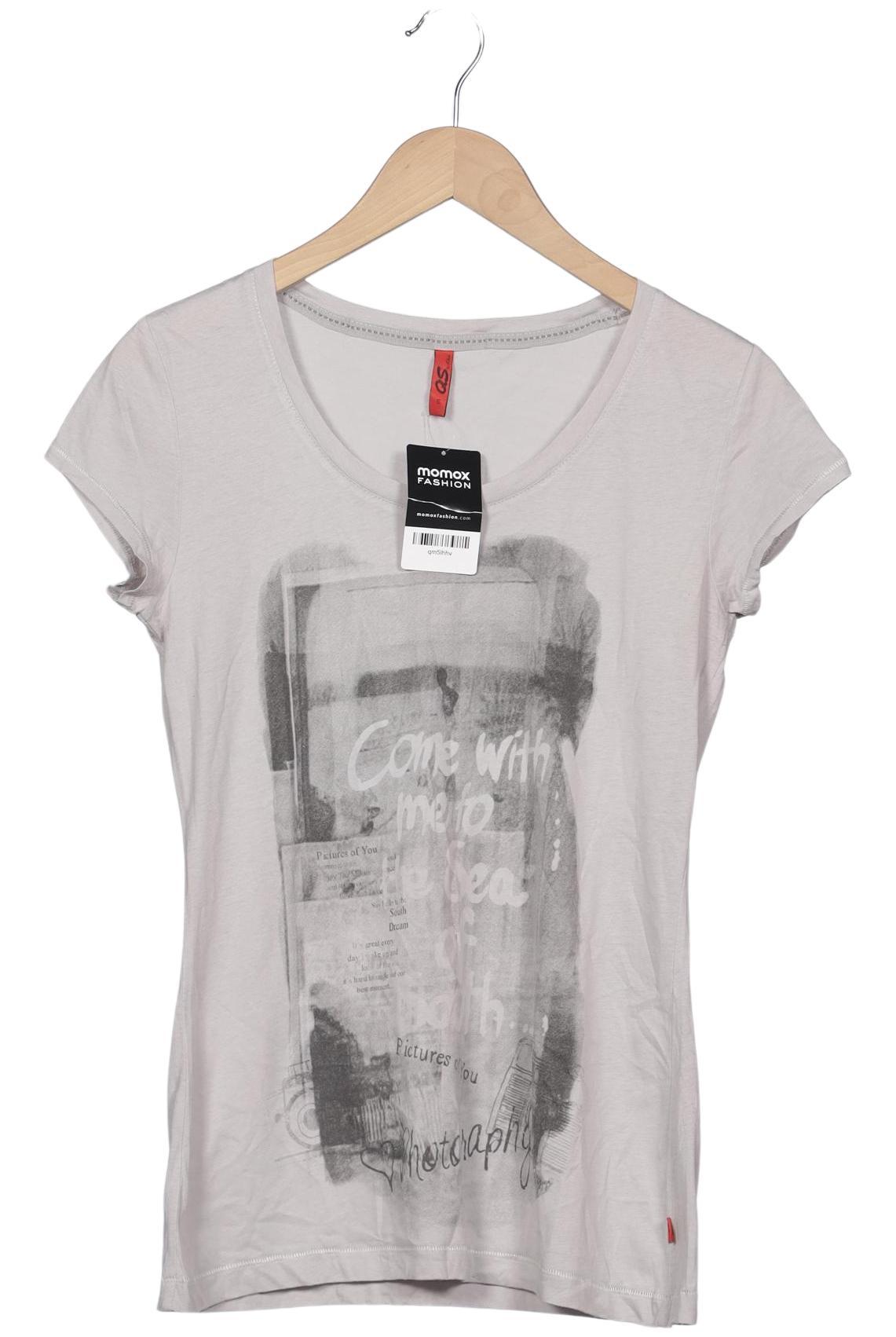 

QS by s.Oliver Damen T-Shirt, grau, Gr. 36