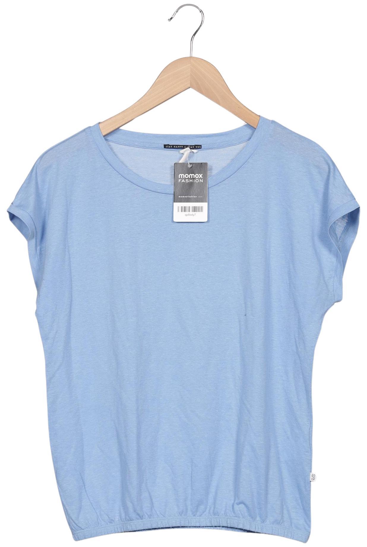 

QS by s.Oliver Damen T-Shirt, hellblau, Gr. 36