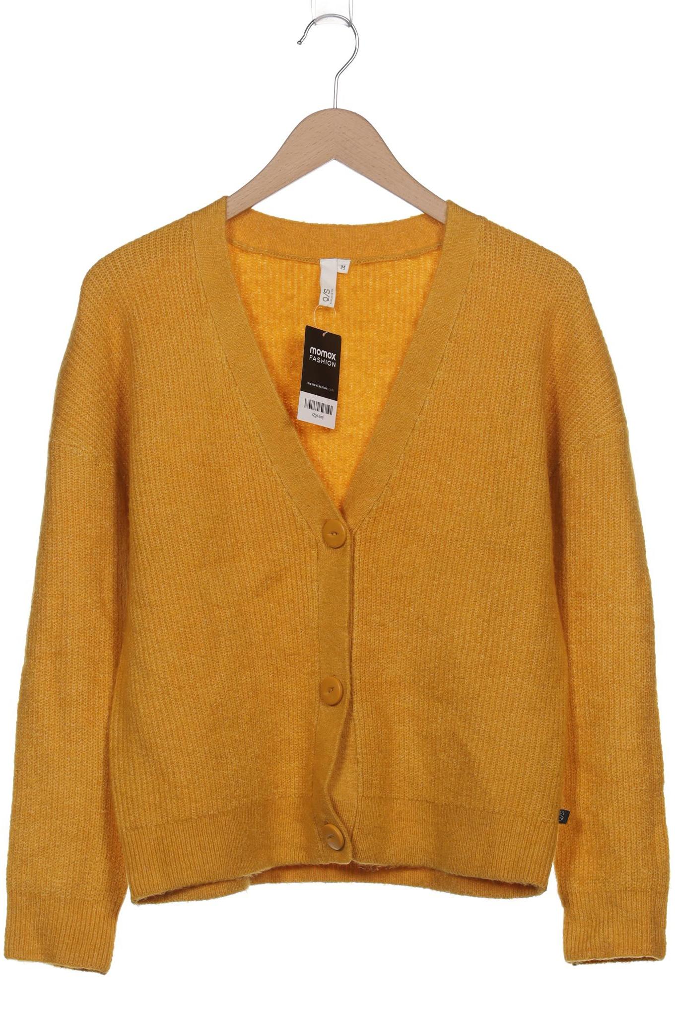 

QS by s.Oliver Damen Strickjacke, gelb, Gr. 38
