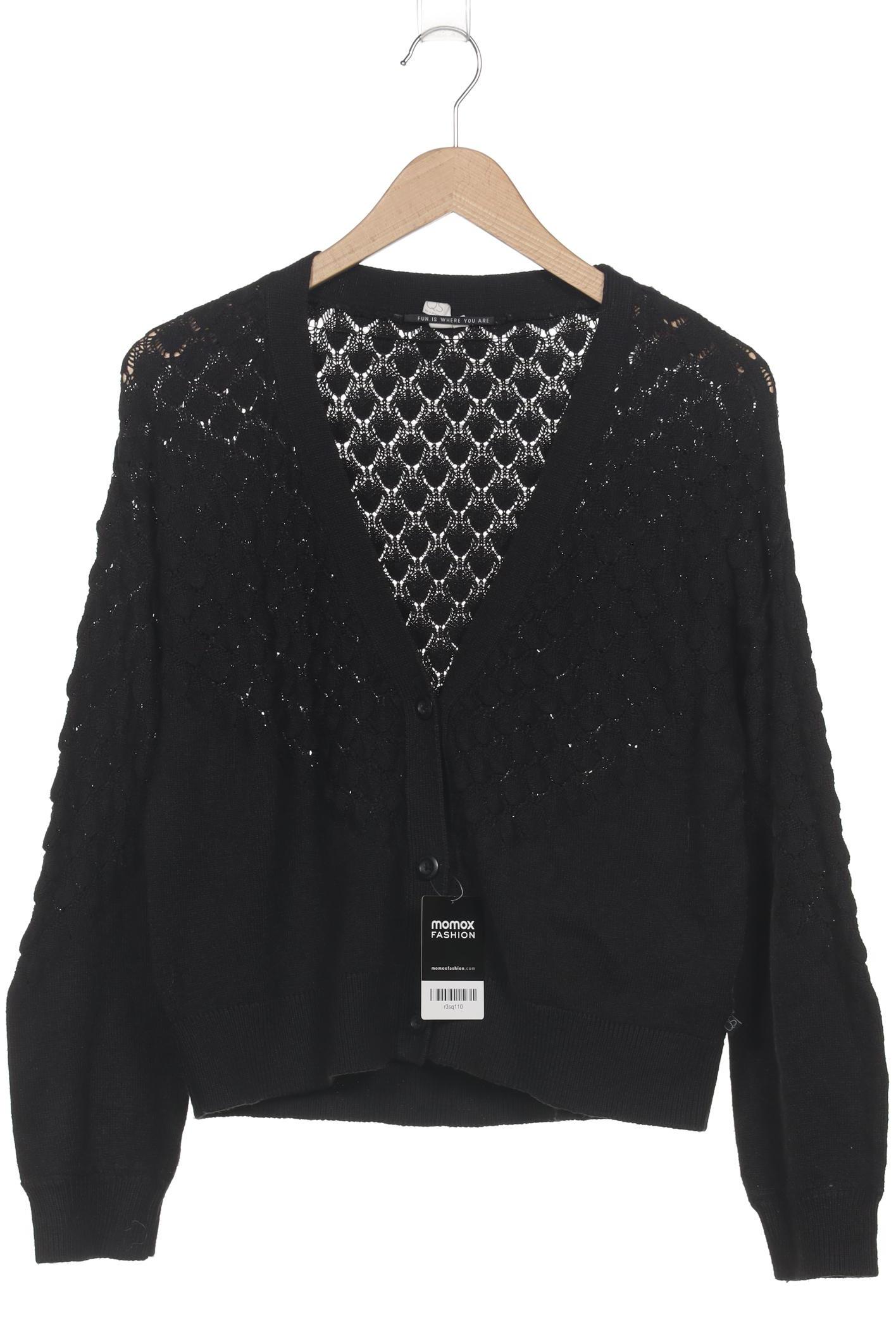 

QS by s.Oliver Damen Strickjacke, schwarz, Gr. 38