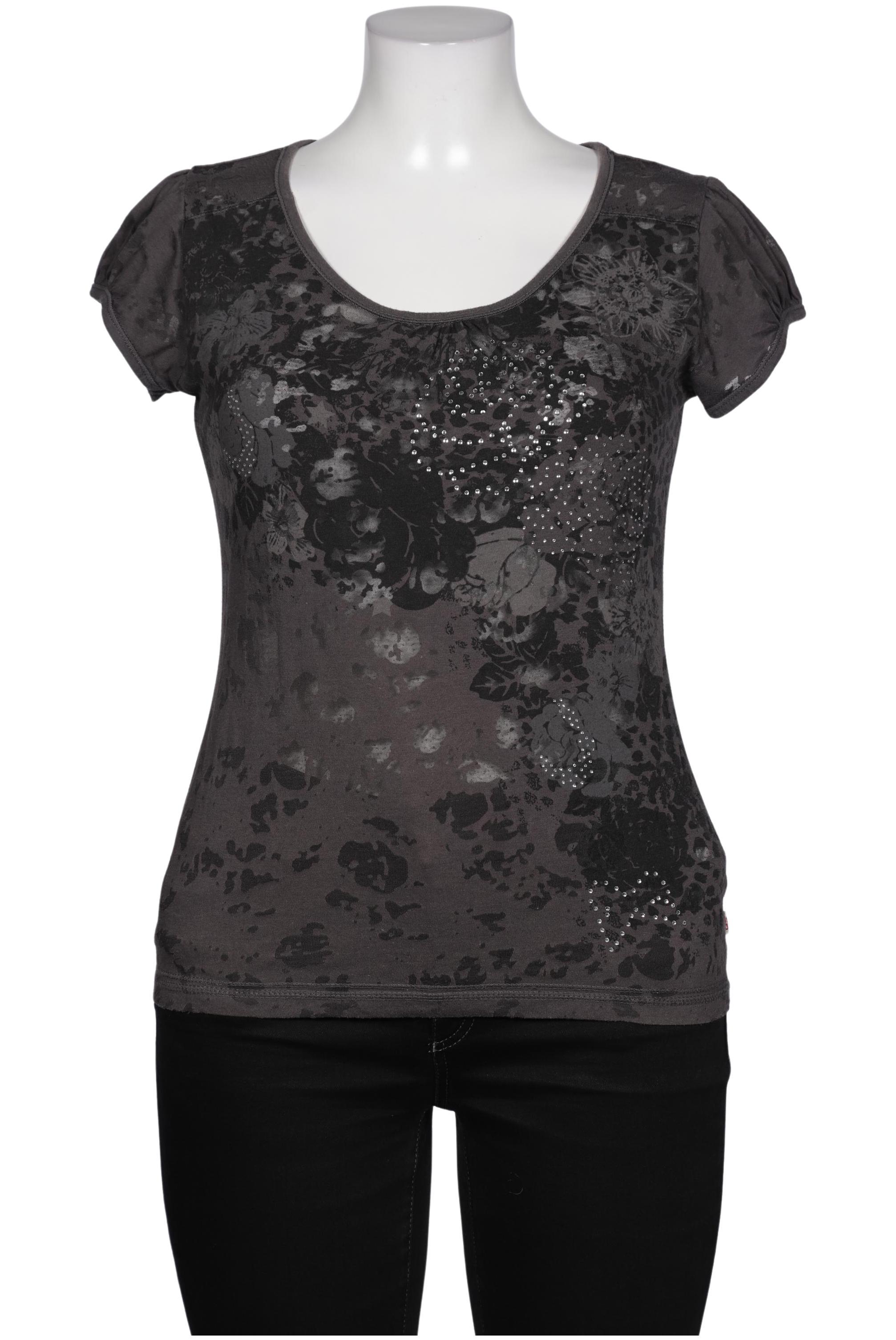 

QS by s.Oliver Damen T-Shirt, grau, Gr. 44