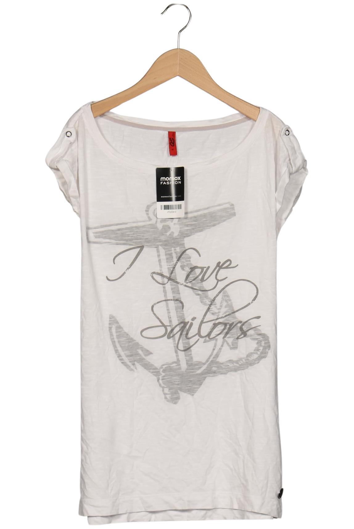 

QS by s.Oliver Damen T-Shirt, weiß, Gr. 38