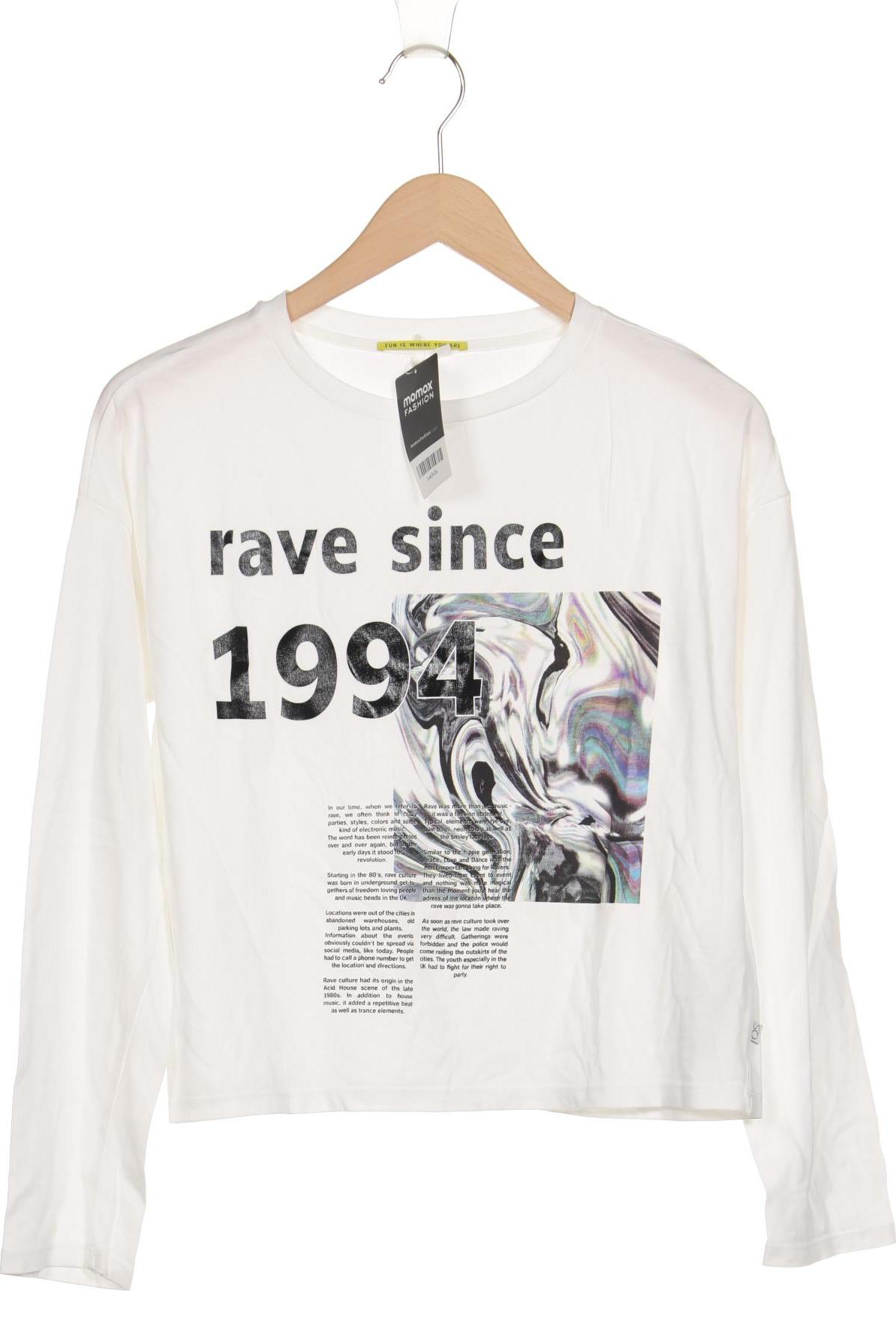 

QS by s.Oliver Damen Langarmshirt, weiß, Gr. 36
