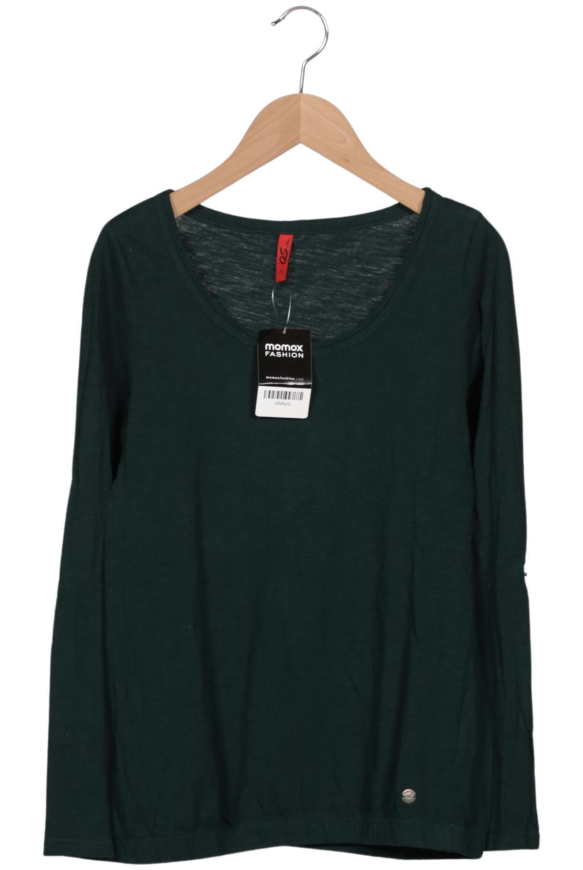 

QS by s.Oliver Damen Langarmshirt, grün, Gr. 34