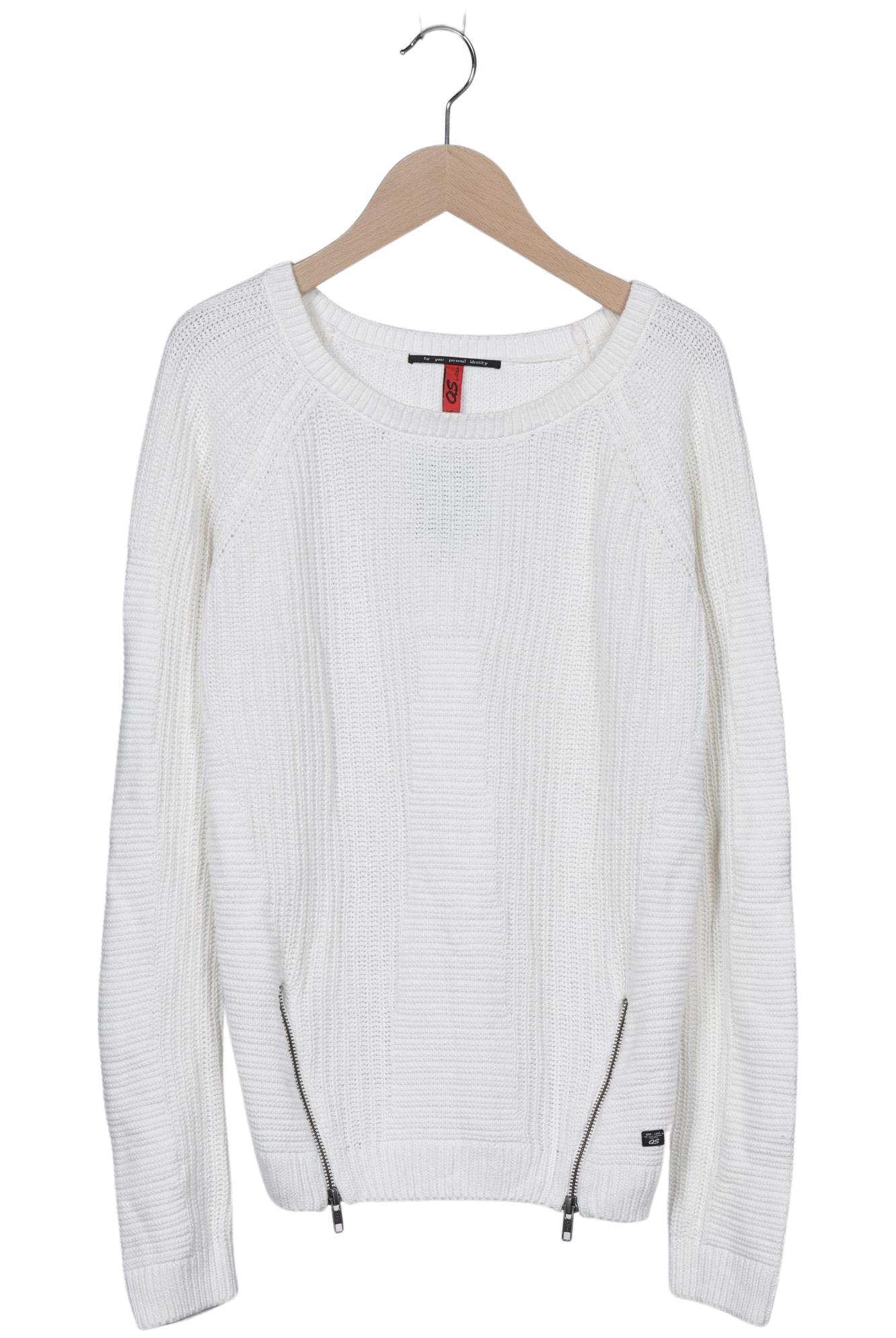 

QS by s.Oliver Damen Pullover, weiß, Gr. 34