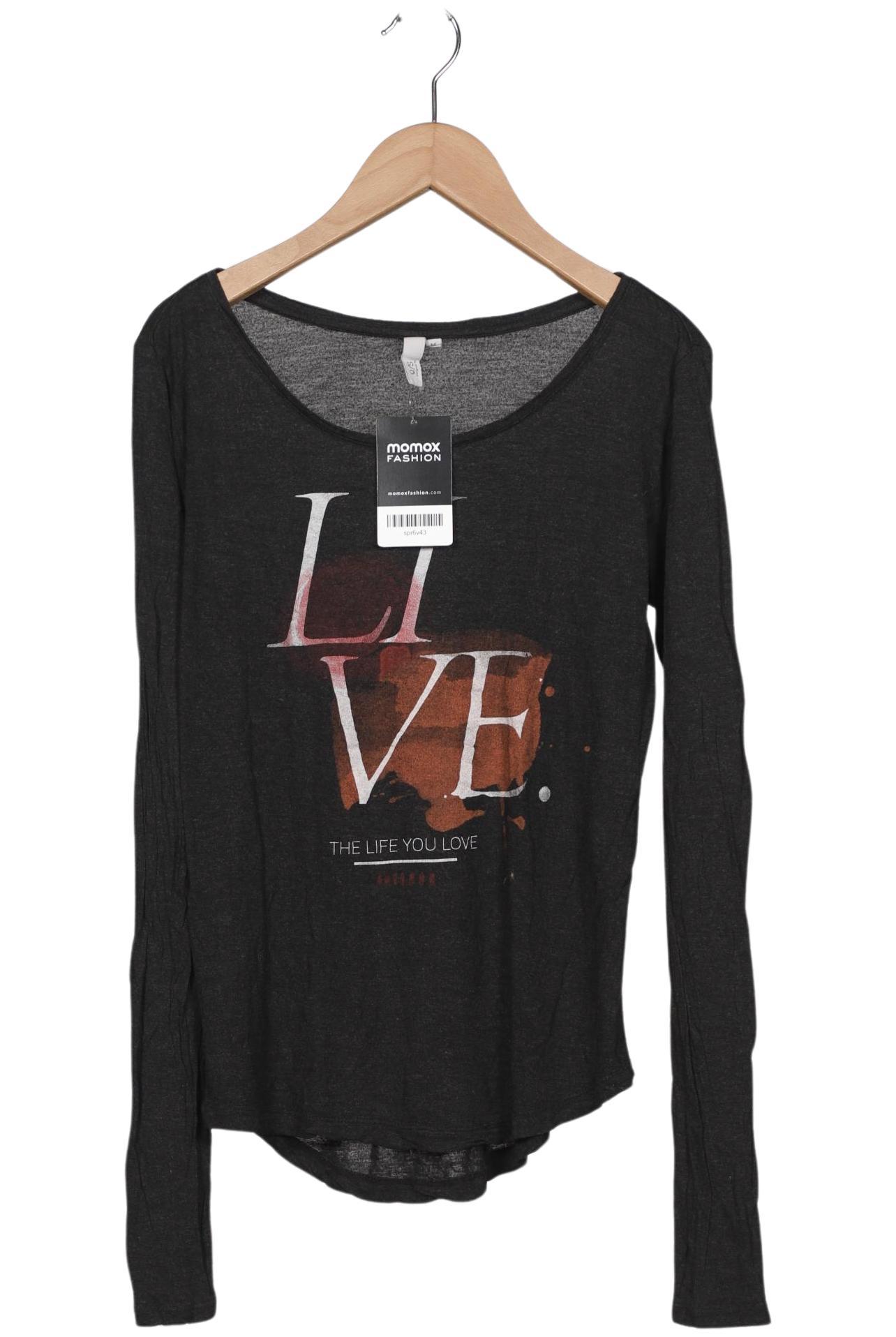 

QS by s.Oliver Damen Langarmshirt, grau, Gr. 38