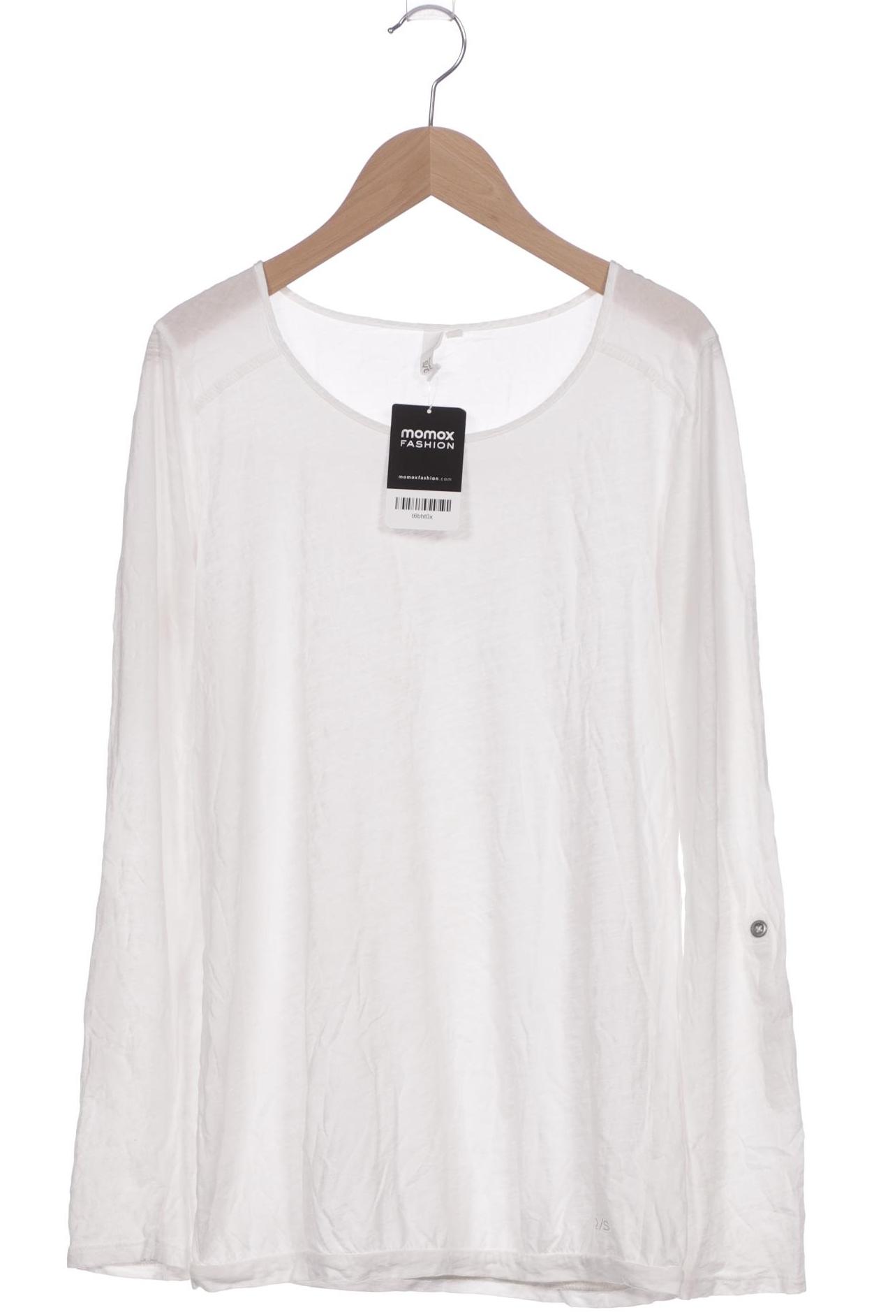 

QS by s.Oliver Damen Langarmshirt, weiß, Gr. 42