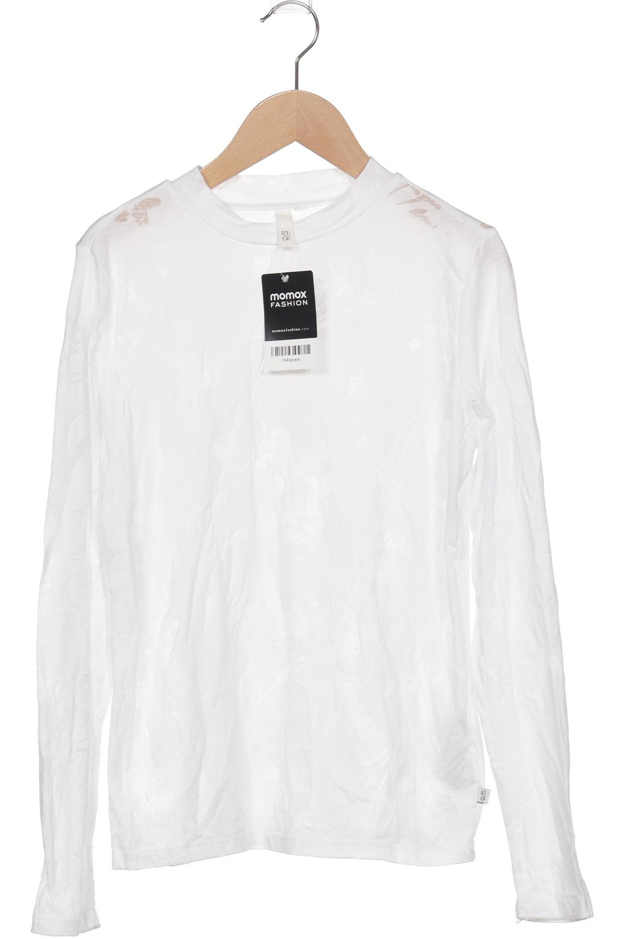 

QS by s.Oliver Damen Langarmshirt, weiß, Gr. 36