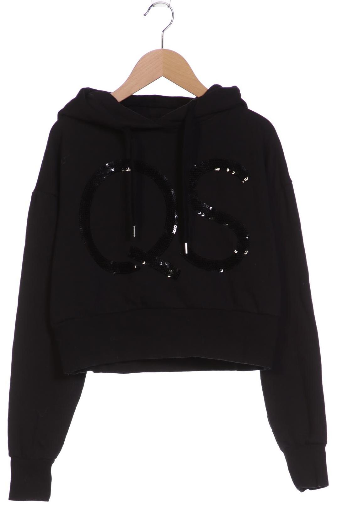

QS by s.Oliver Damen Kapuzenpullover, schwarz, Gr. 34