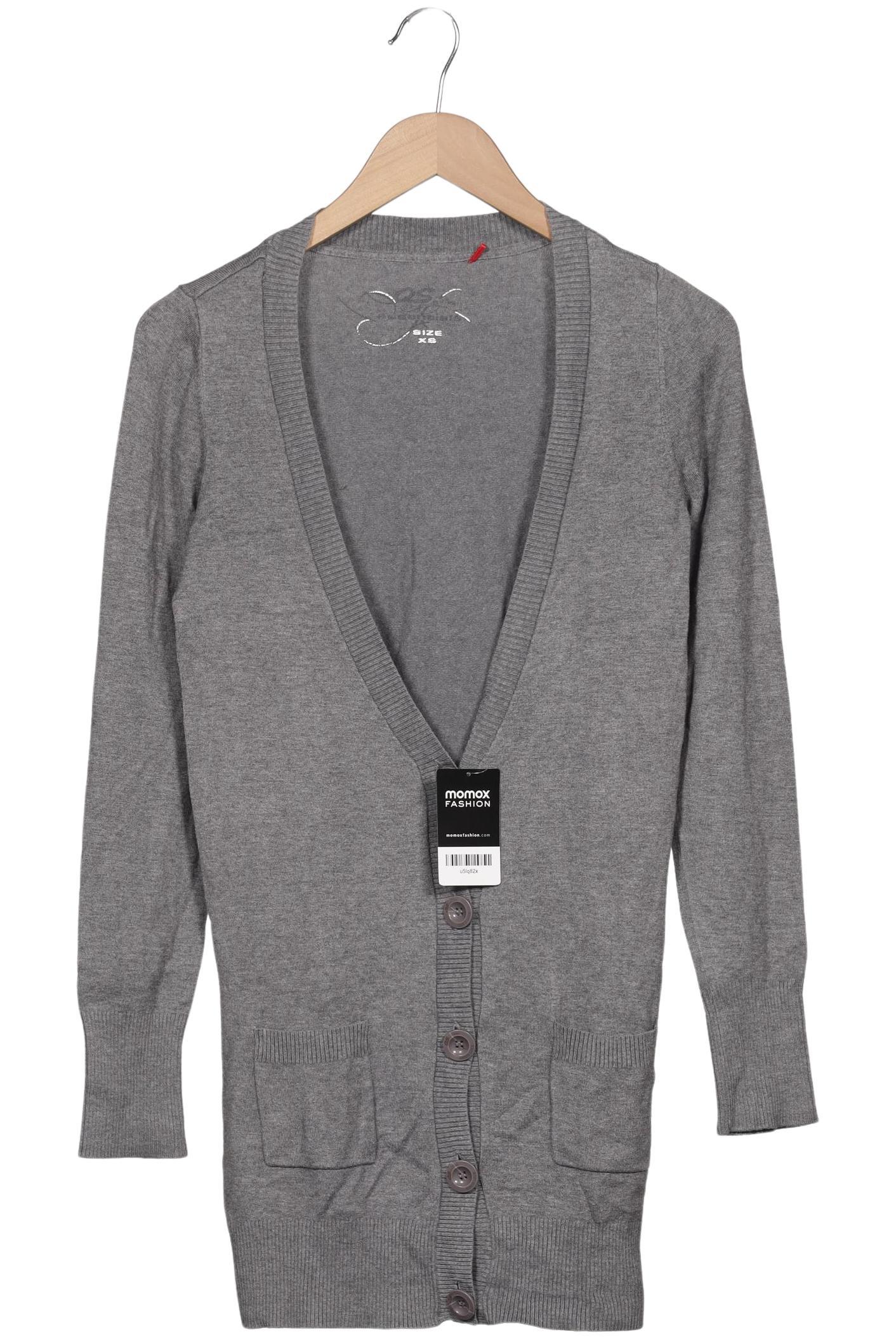 

QS by s.Oliver Damen Strickjacke, grau, Gr. 34