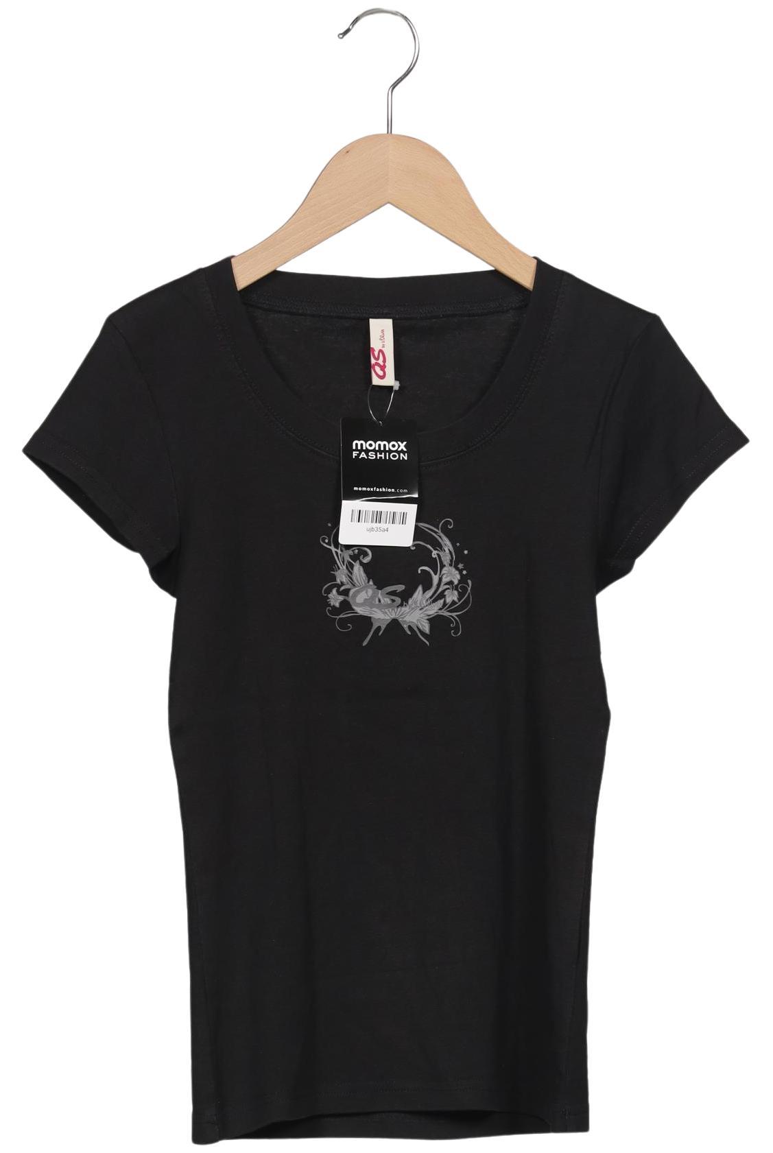 

QS by s.Oliver Damen T-Shirt, schwarz, Gr. 36