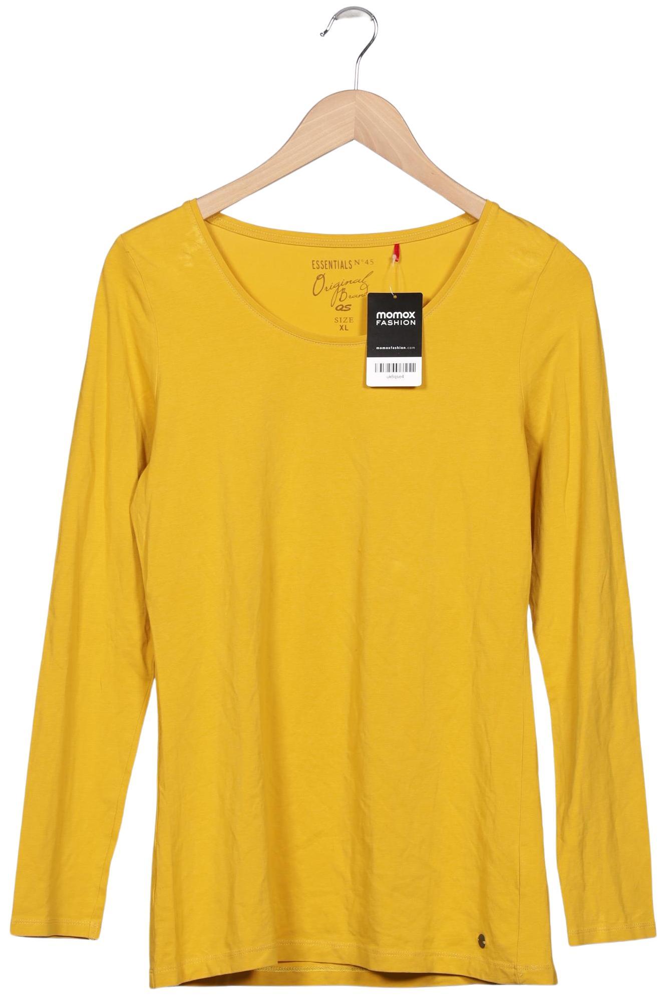

QS by s.Oliver Damen Langarmshirt, gelb, Gr. 44