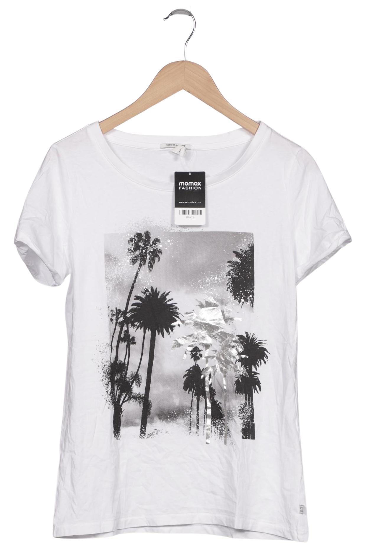 

QS by s.Oliver Damen T-Shirt, weiß, Gr. 42