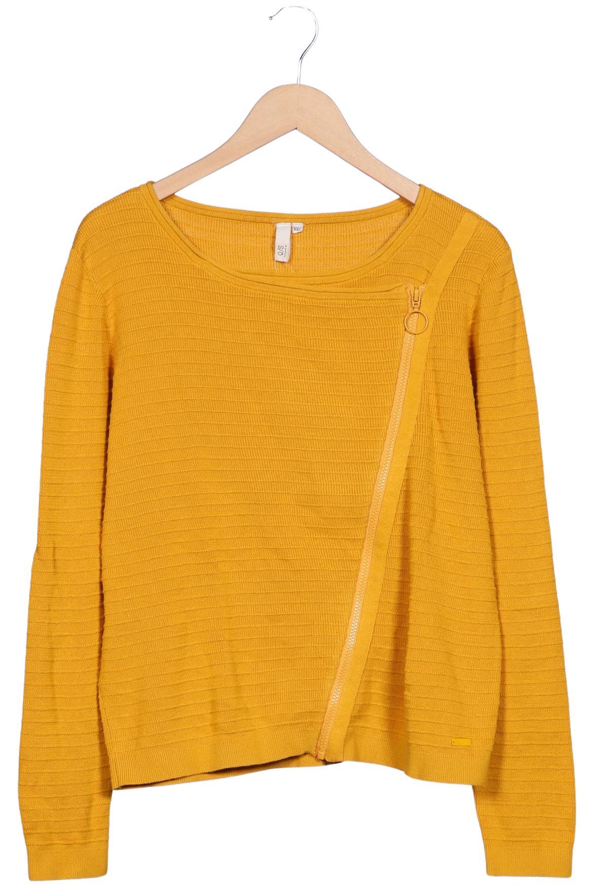 

QS by s.Oliver Damen Strickjacke, gelb, Gr. 46