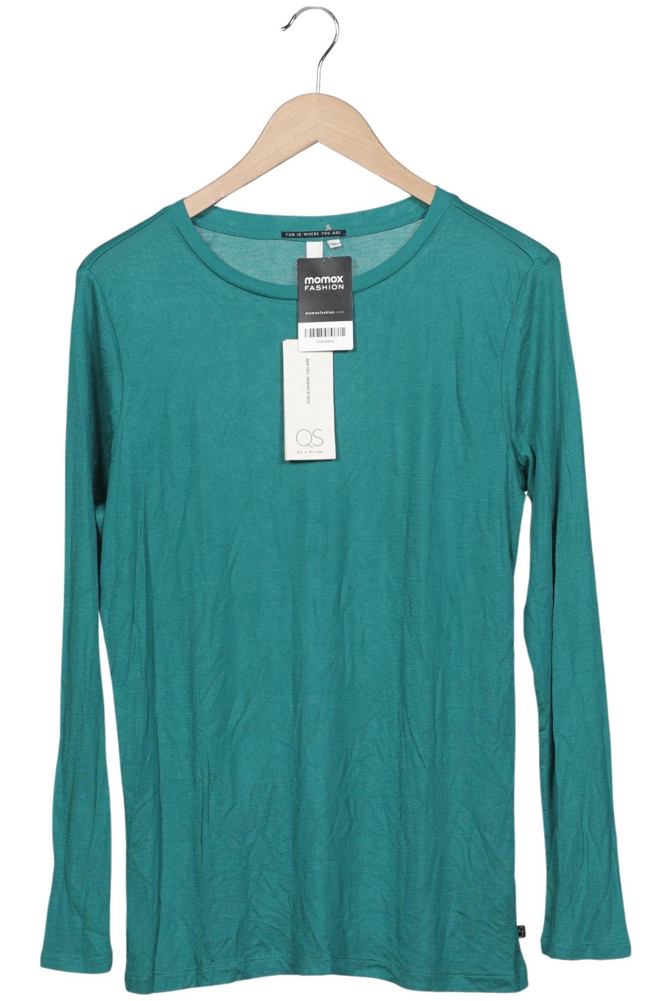 

QS by s.Oliver Damen Langarmshirt, türkis, Gr. 44