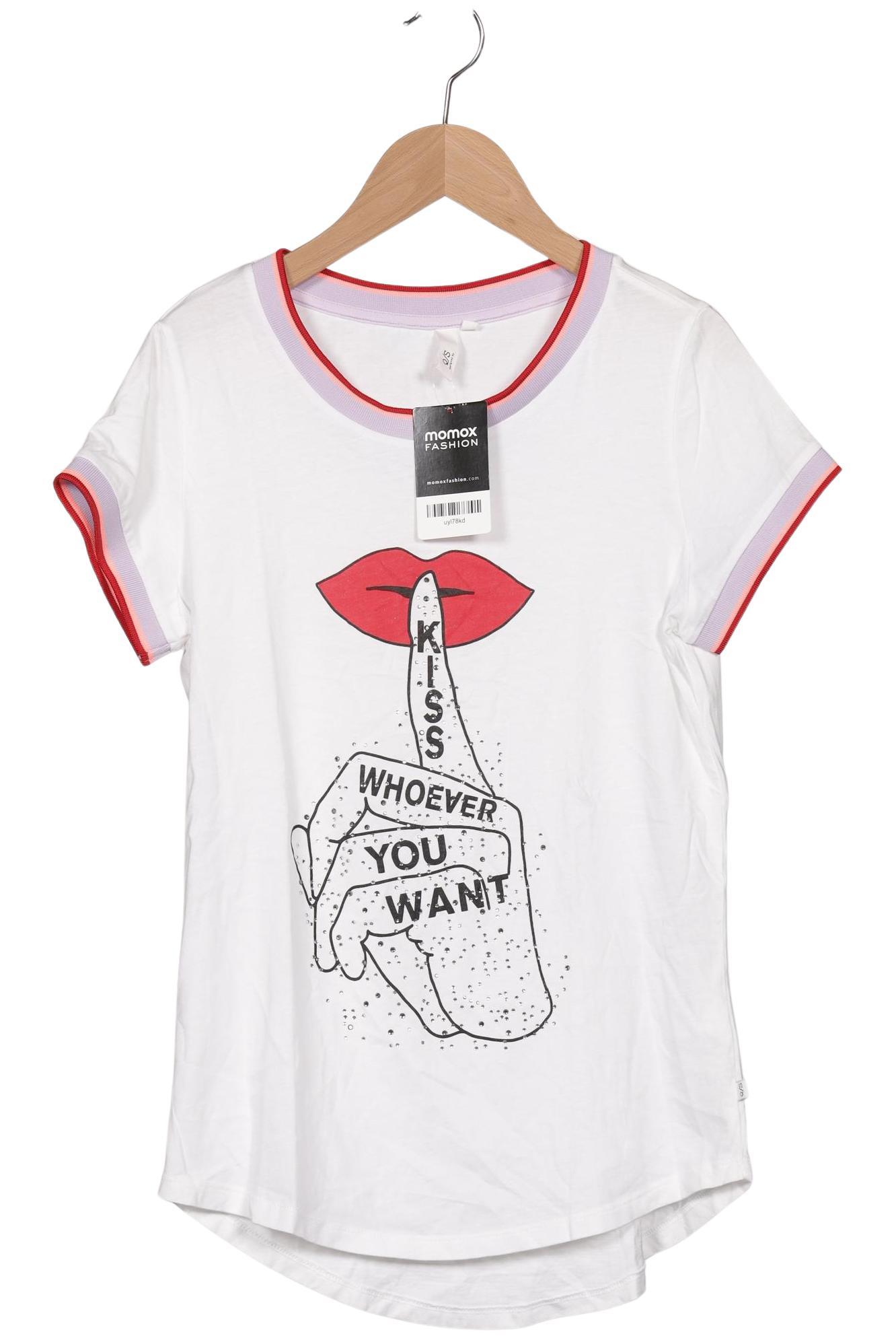 

QS by s.Oliver Damen T-Shirt, weiß, Gr. 34
