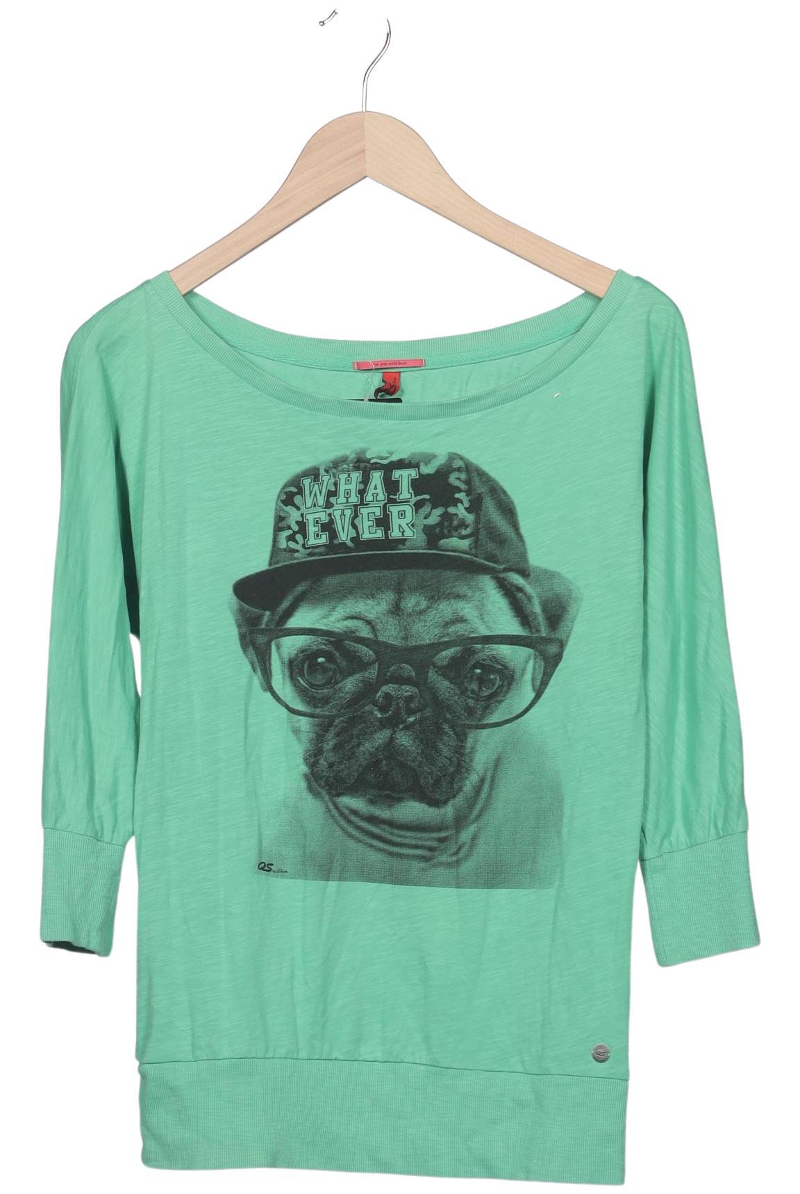 

QS by s.Oliver Damen Langarmshirt, hellgrün, Gr. 36