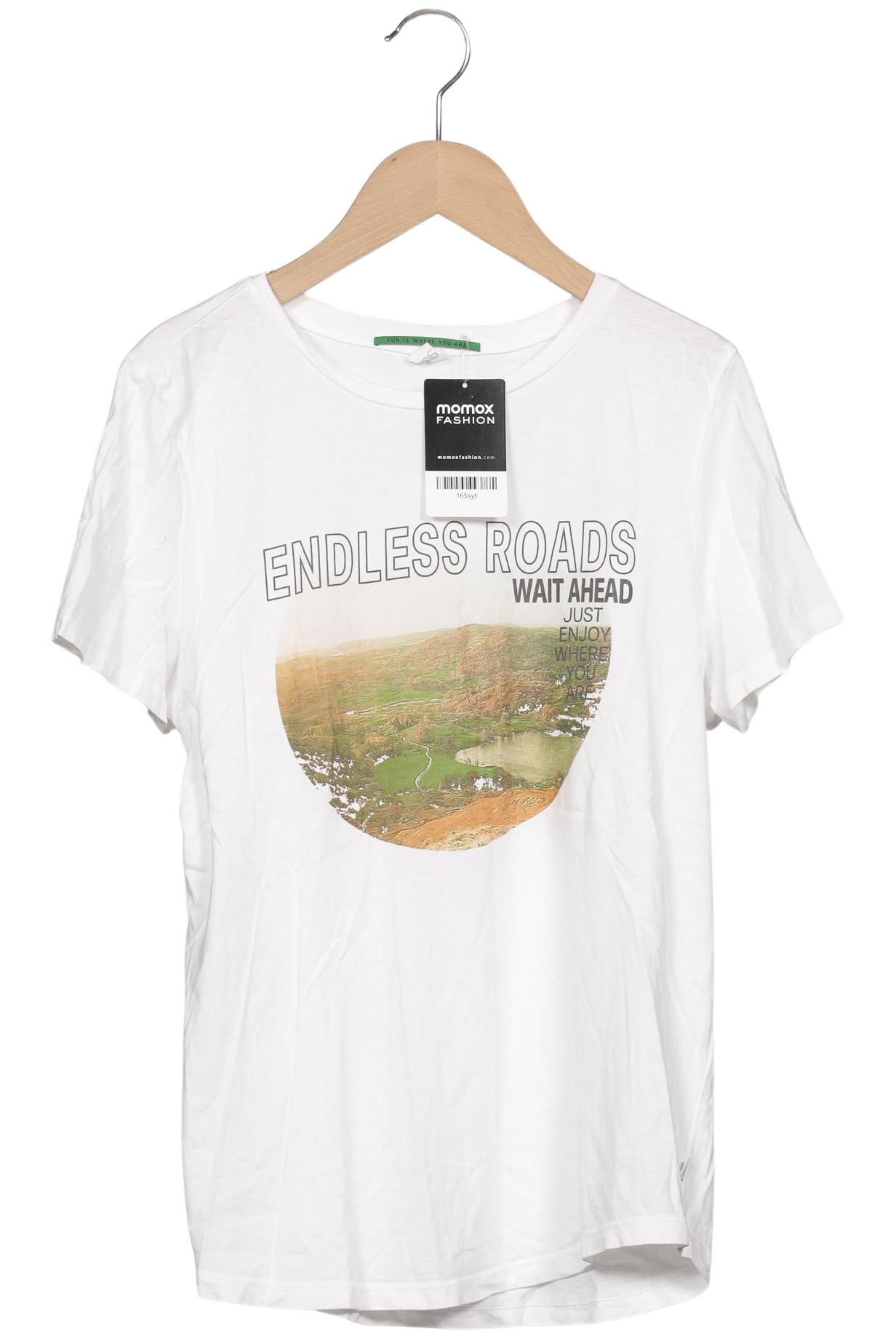 

QS by s.Oliver Damen T-Shirt, weiß, Gr. 42