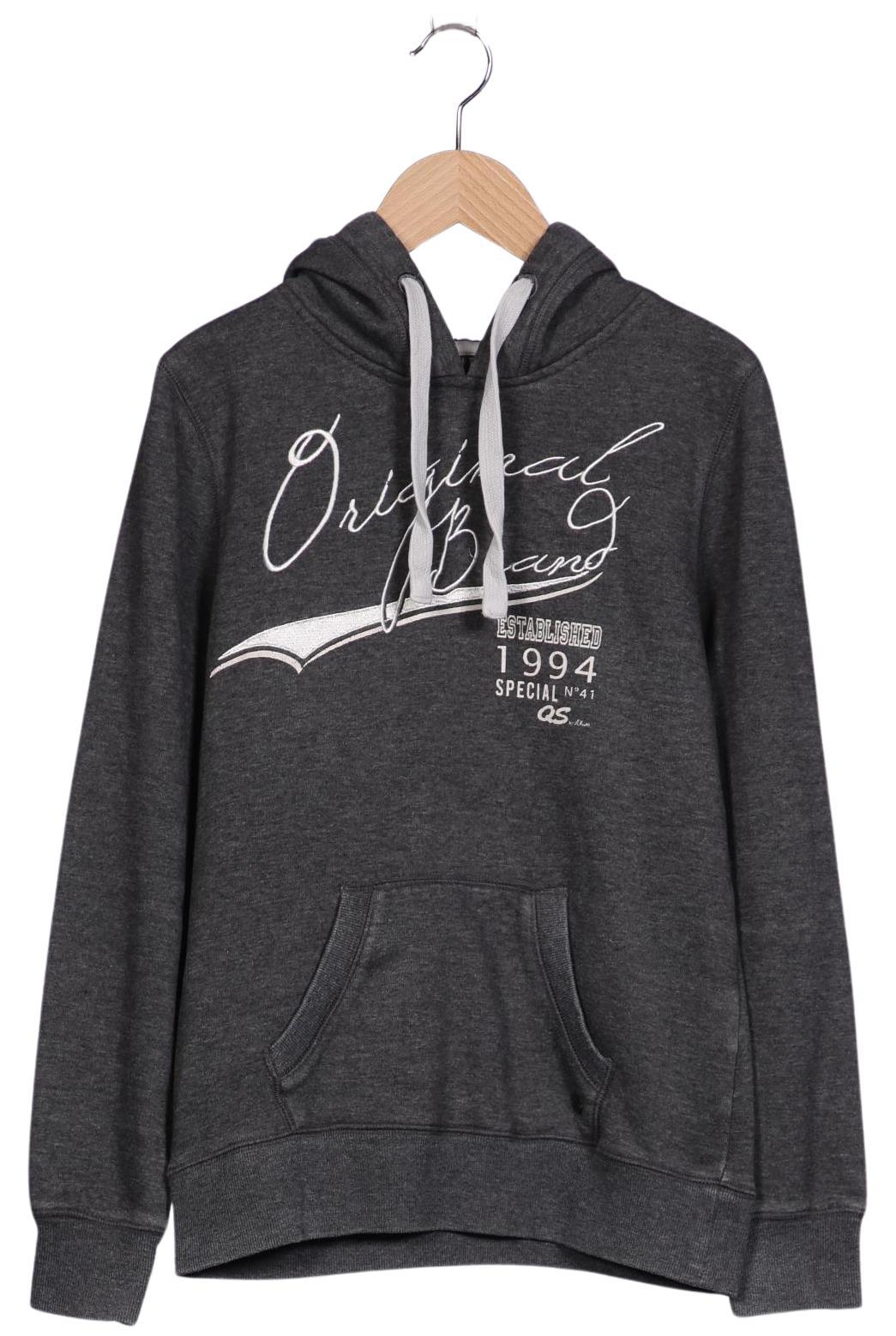 

QS by s.Oliver Damen Kapuzenpullover, grau, Gr. 34