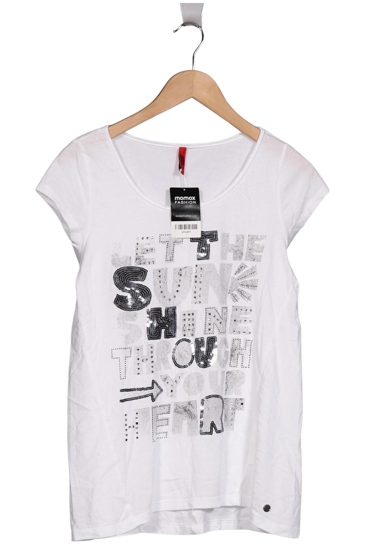 

QS by s.Oliver Damen T-Shirt, weiß, Gr. 44