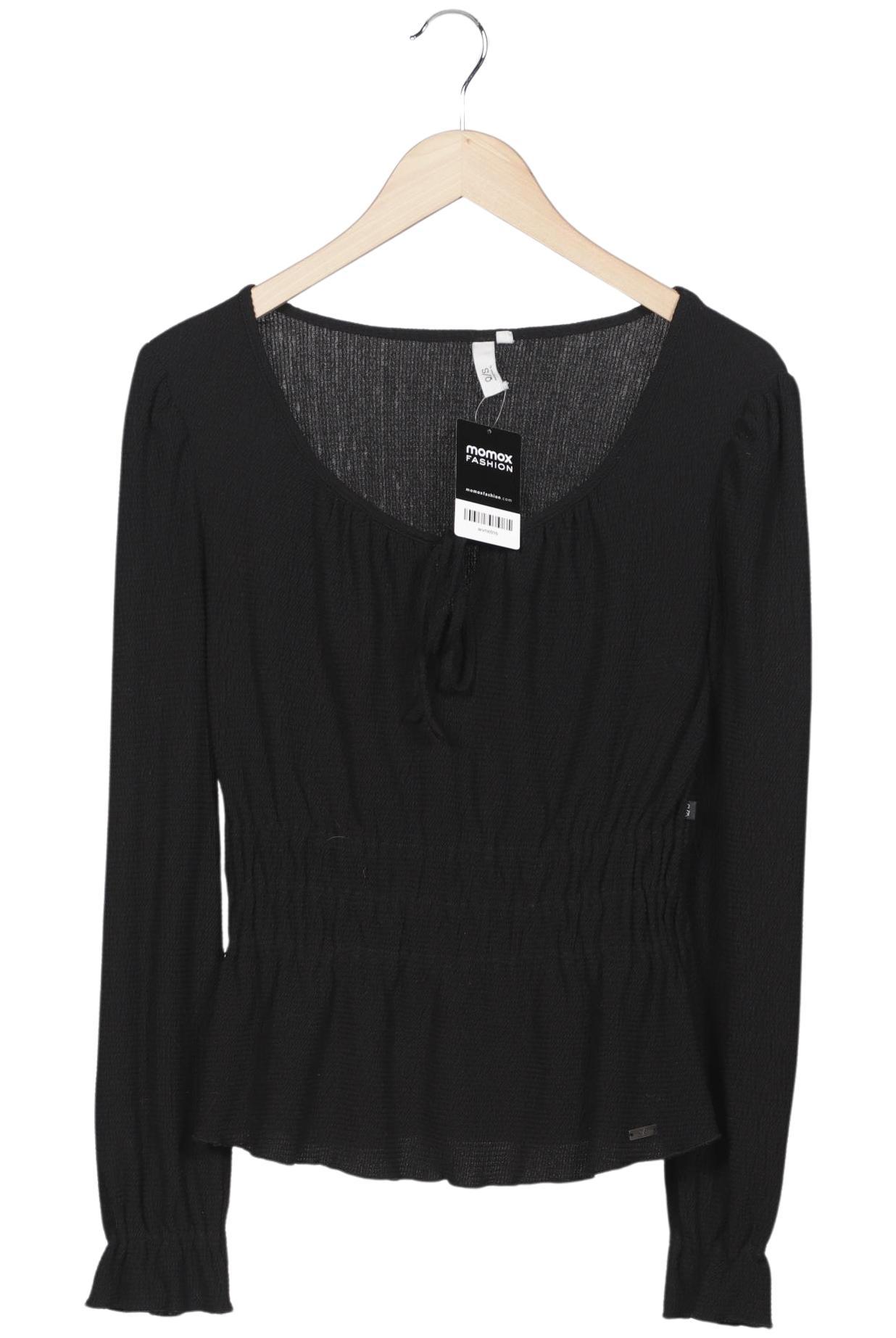 

QS by s.Oliver Damen Langarmshirt, schwarz, Gr. 38