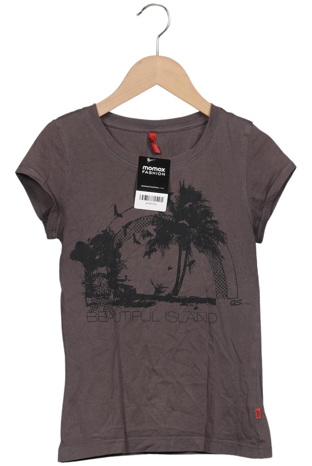 

QS by s.Oliver Damen T-Shirt, grau, Gr. 34