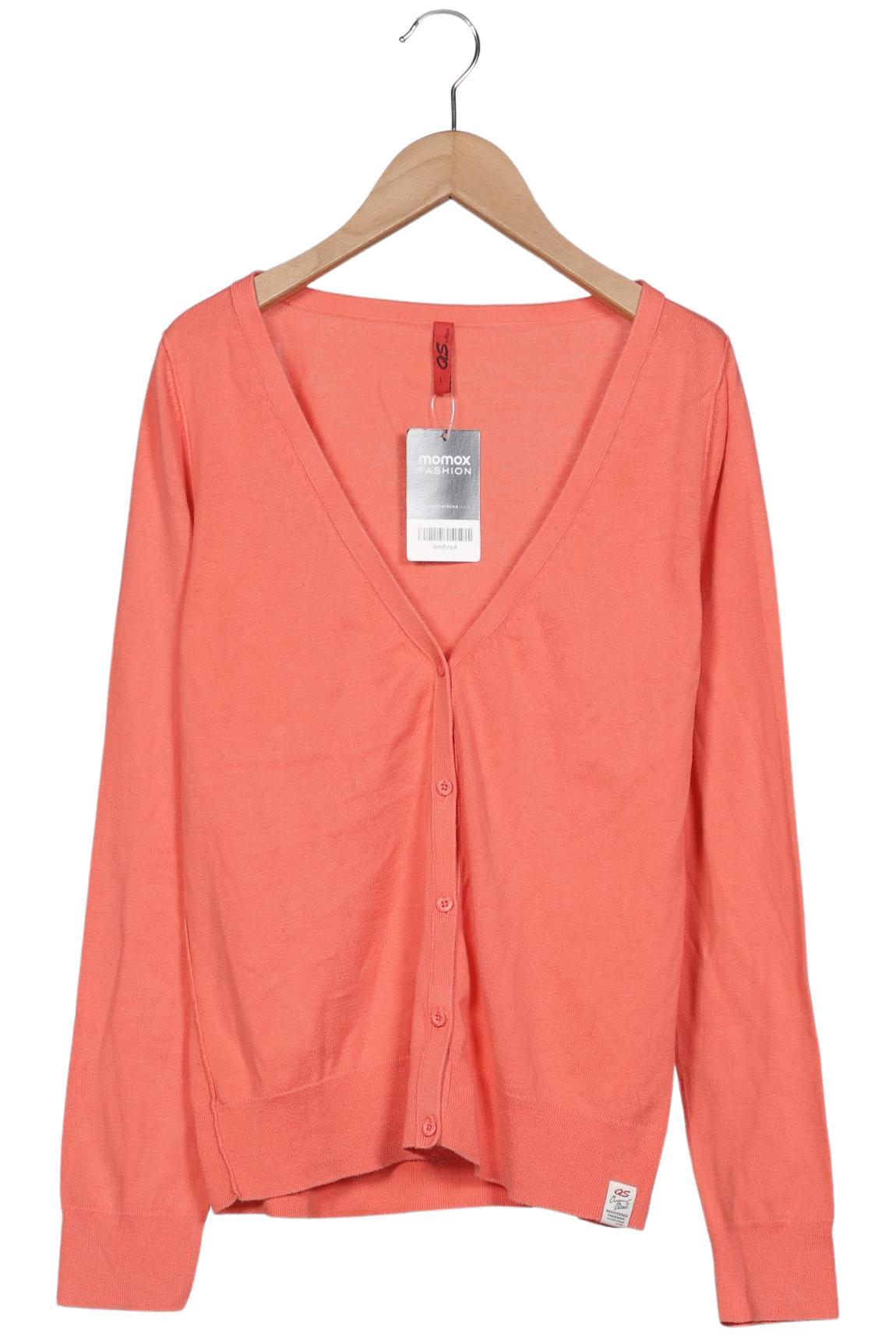 

QS by s.Oliver Damen Strickjacke, orange, Gr. 42