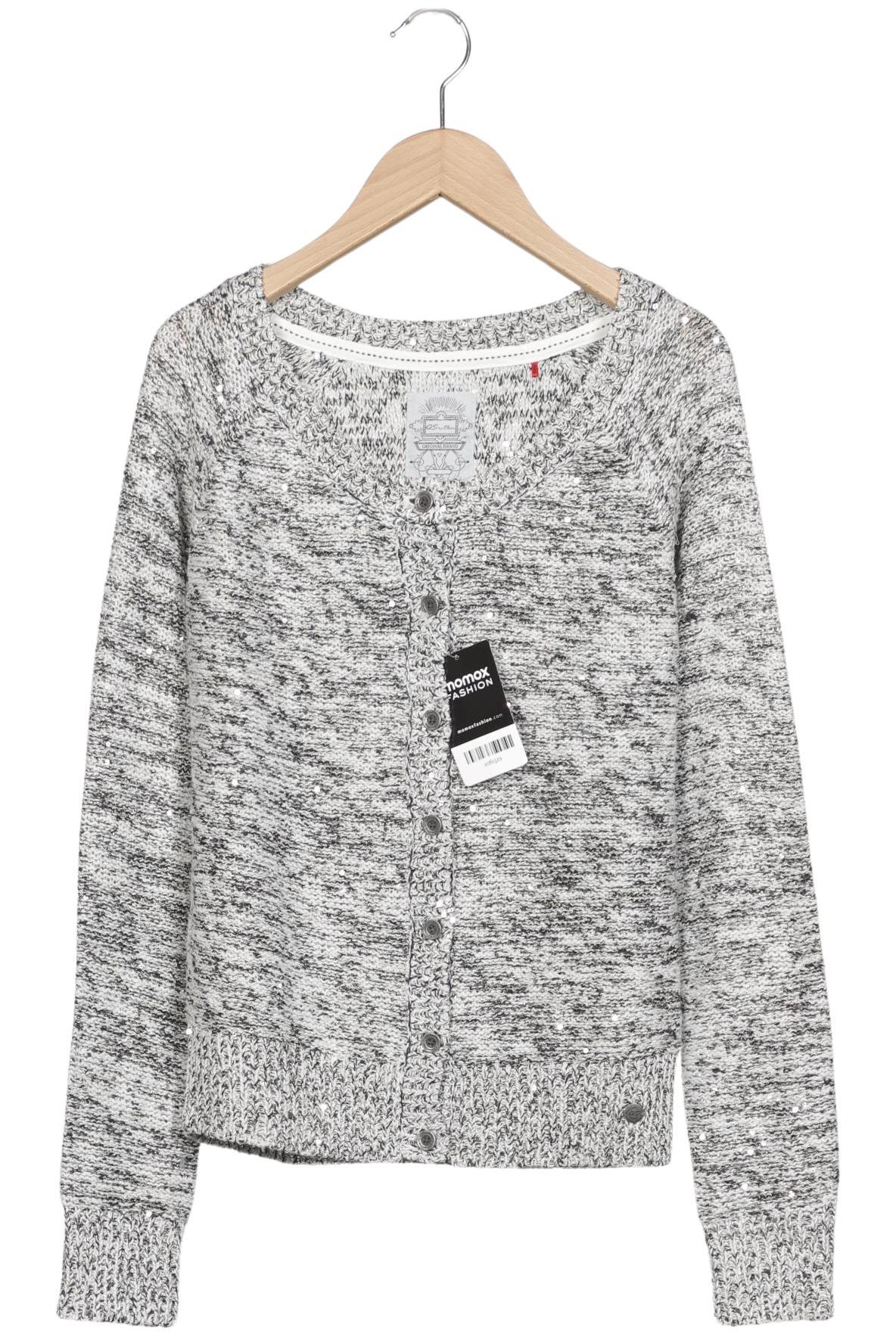 

QS by s.Oliver Damen Strickjacke, grau, Gr. 36