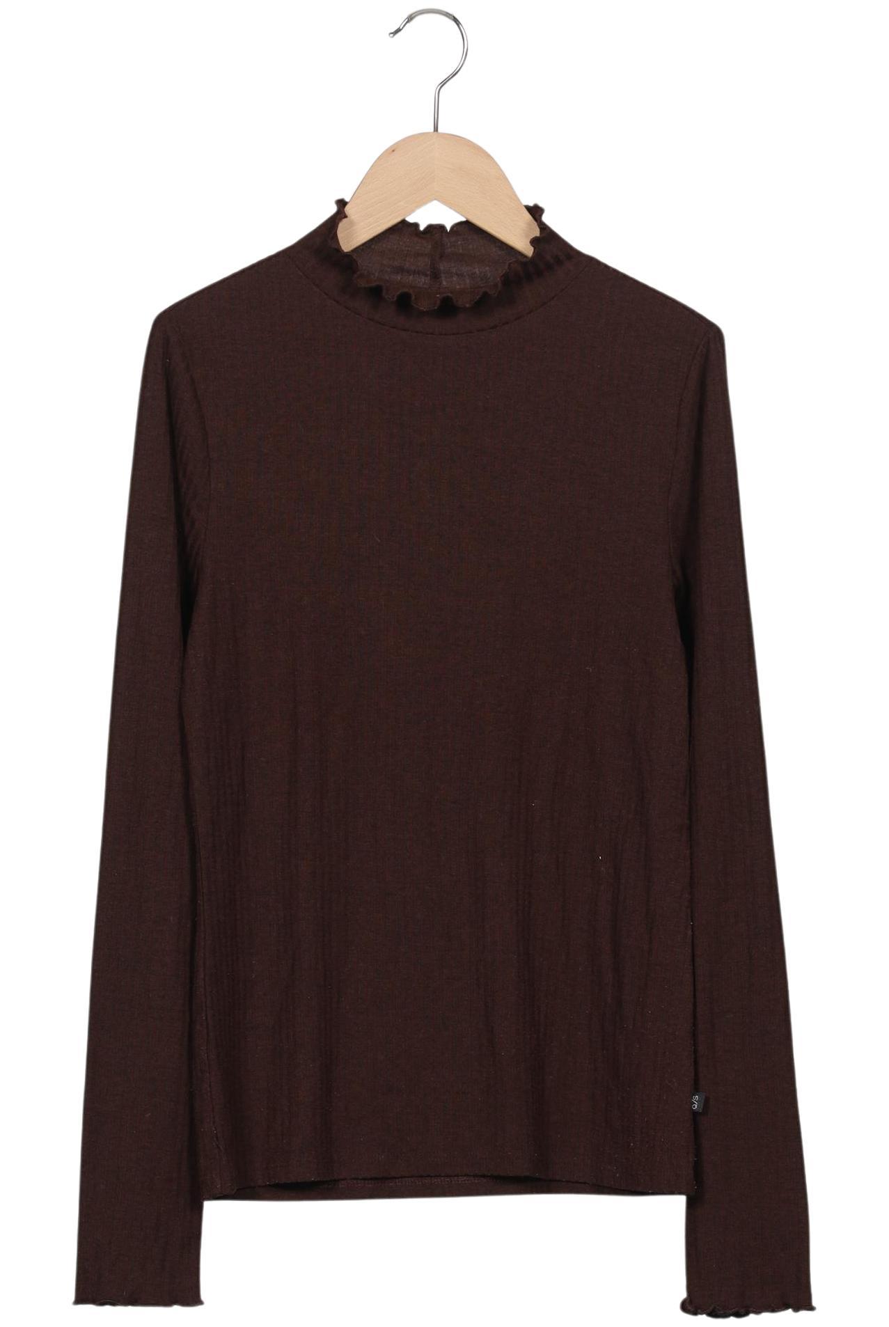 

QS by s.Oliver Damen Langarmshirt, braun, Gr. 38