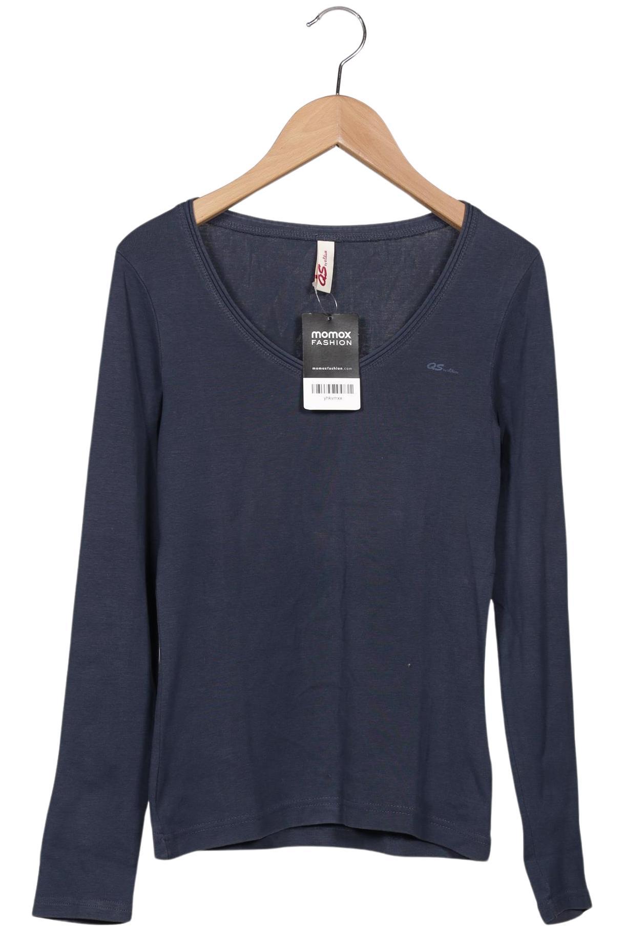 

QS by s.Oliver Damen Langarmshirt, marineblau, Gr. 36