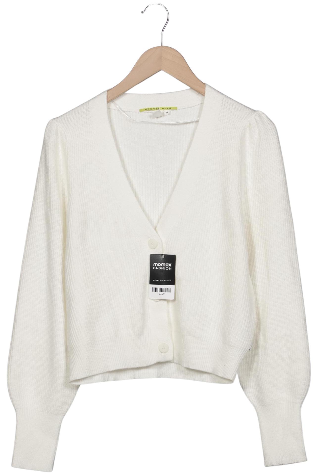 

QS by s.Oliver Damen Strickjacke, weiß, Gr. 38