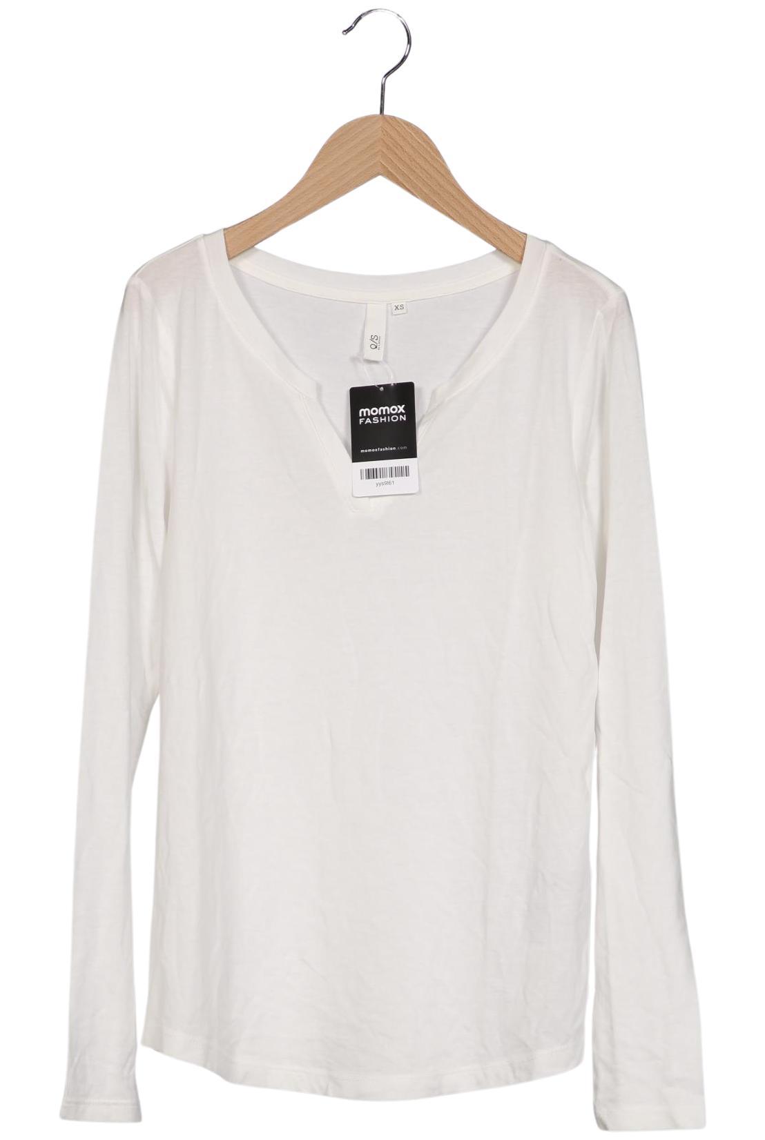 

QS by s.Oliver Damen Langarmshirt, weiß, Gr. 34