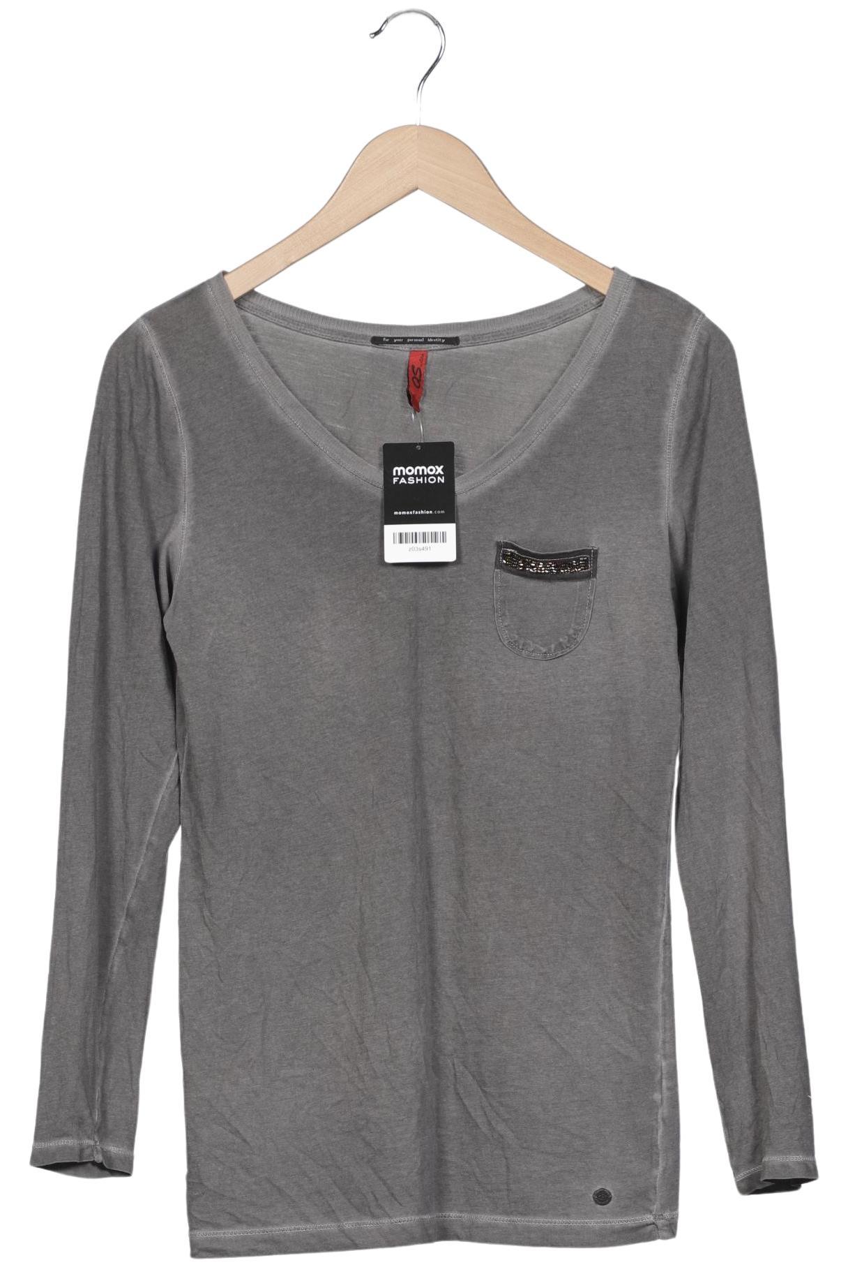 

QS by s.Oliver Damen Langarmshirt, grau, Gr. 36