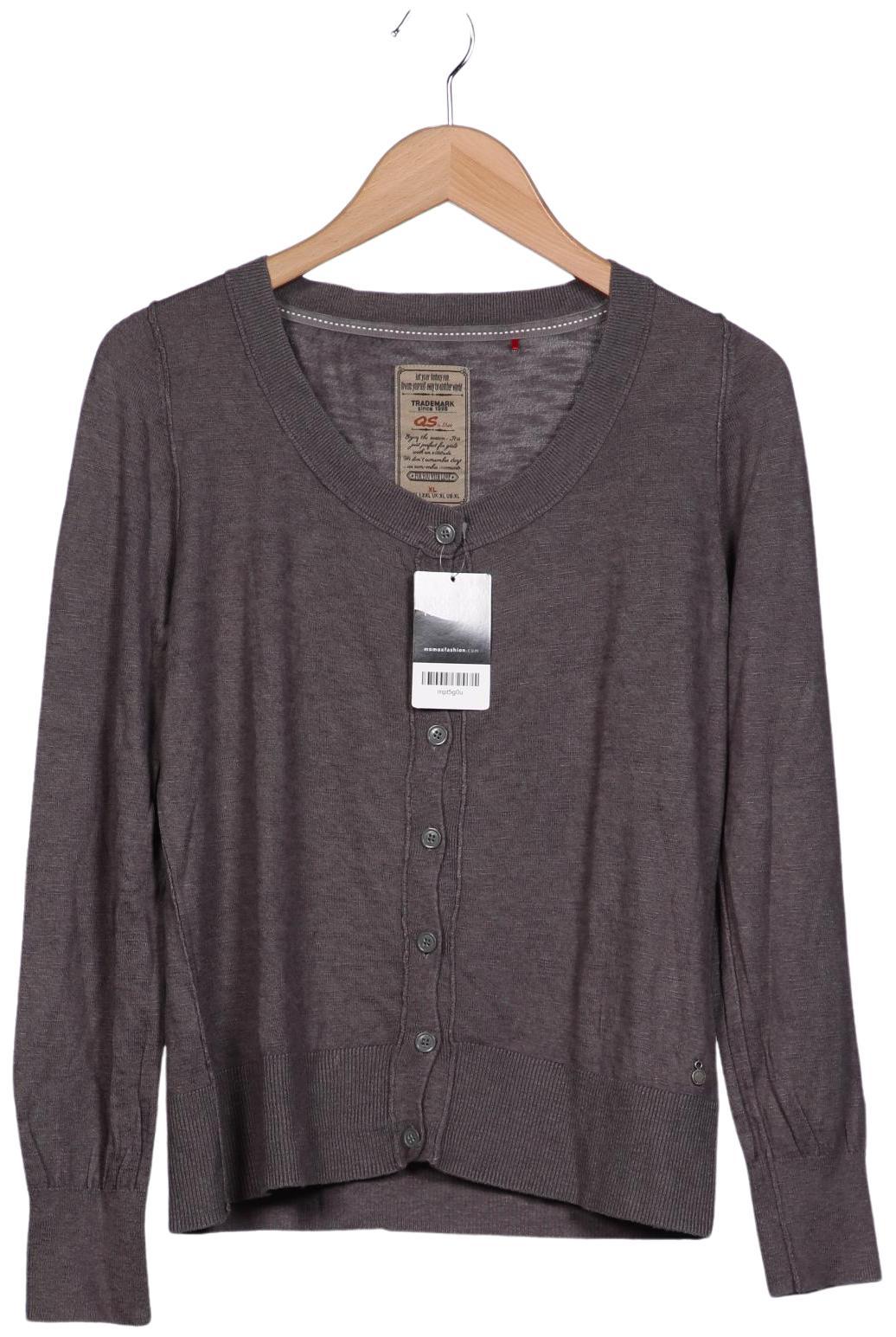 

QS by s.Oliver Damen Strickjacke, grau, Gr. 44