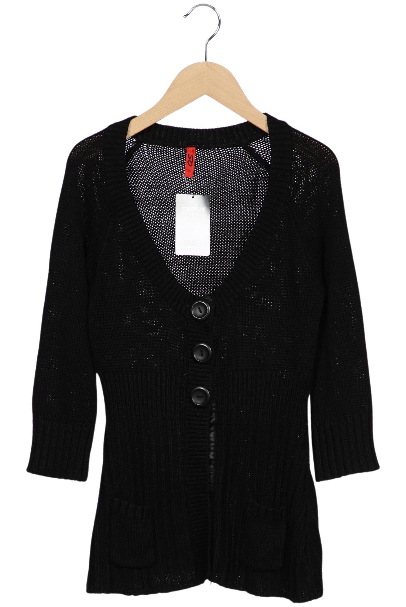 

QS by s.Oliver Damen Strickjacke, schwarz, Gr. 38