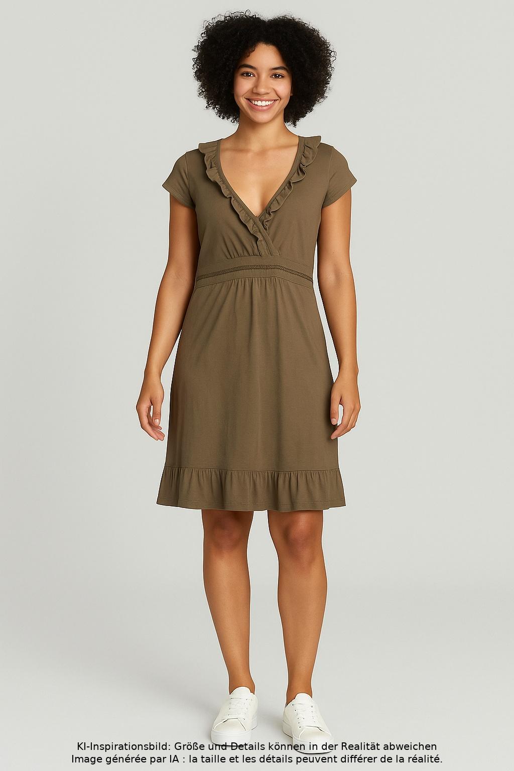 

QS by s.Oliver Damen Kleid, grün, Gr. 40