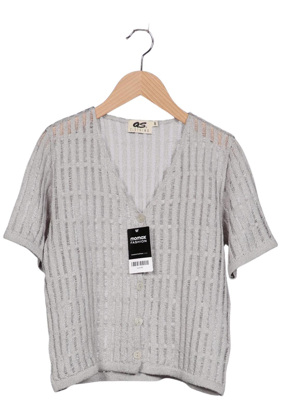 

QS by s.Oliver Damen Strickjacke, grau, Gr. 36