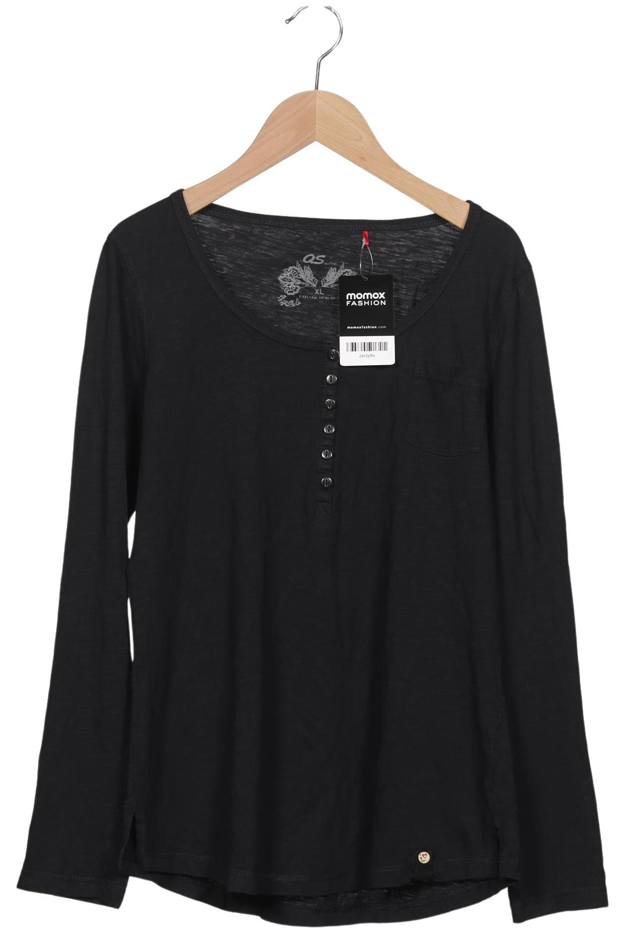 

QS by s.Oliver Damen Langarmshirt, schwarz, Gr. 44