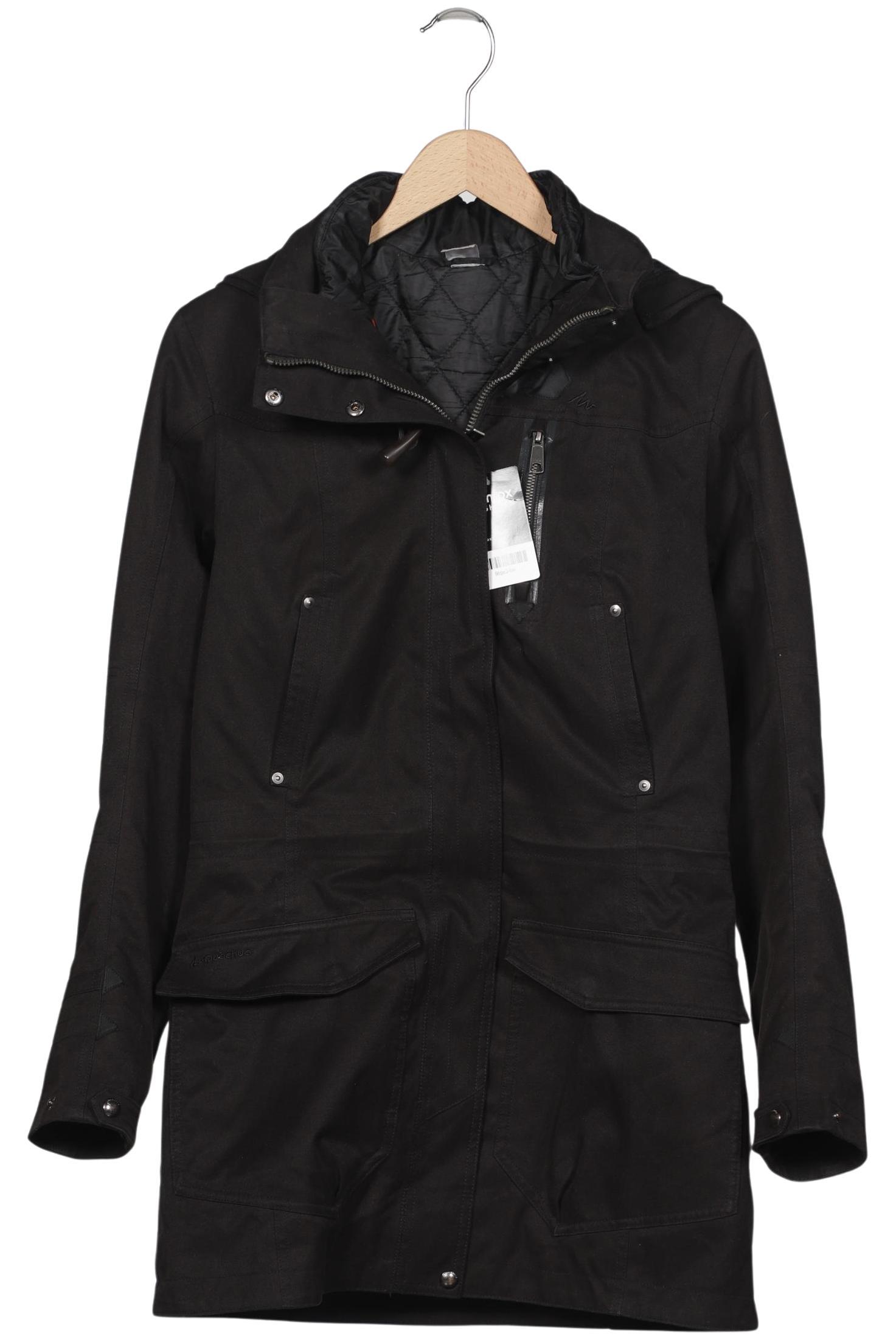 

quechua Damen Mantel, schwarz, Gr. 34