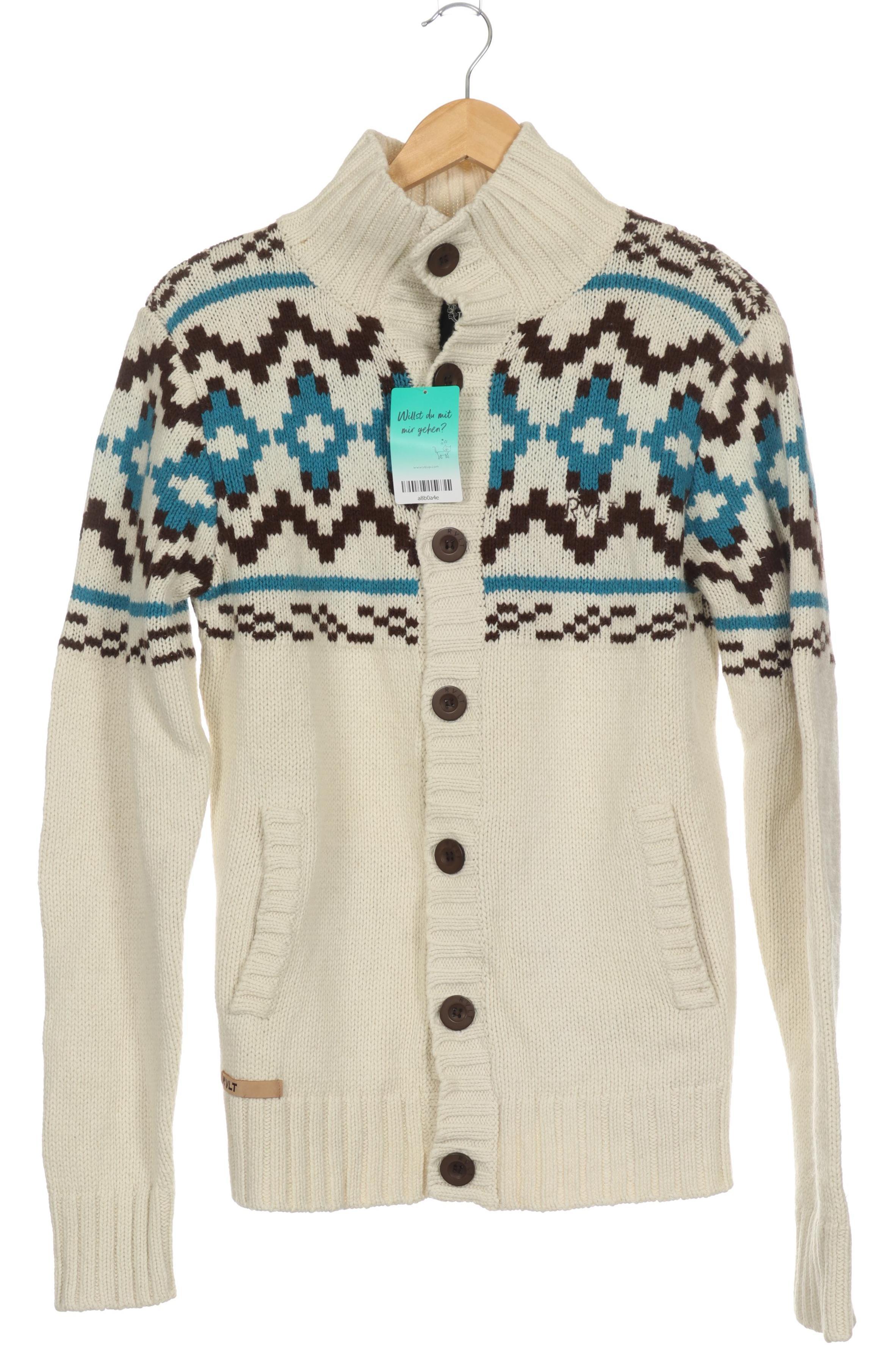 Thumbnail - Rvlt revolution Herren Strickjacke, weiß, Gr.