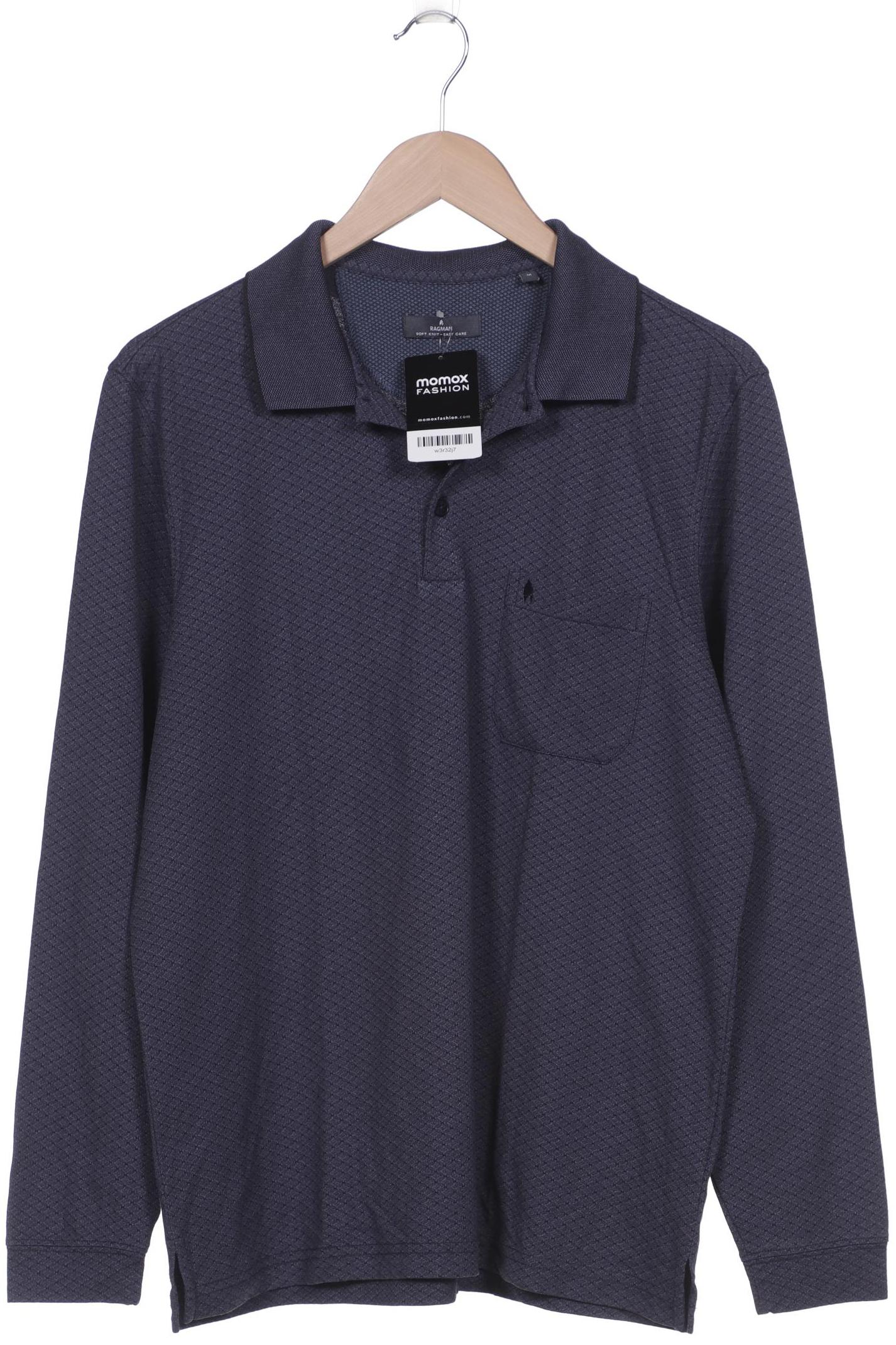 

ragman Herren Langarmshirt, marineblau