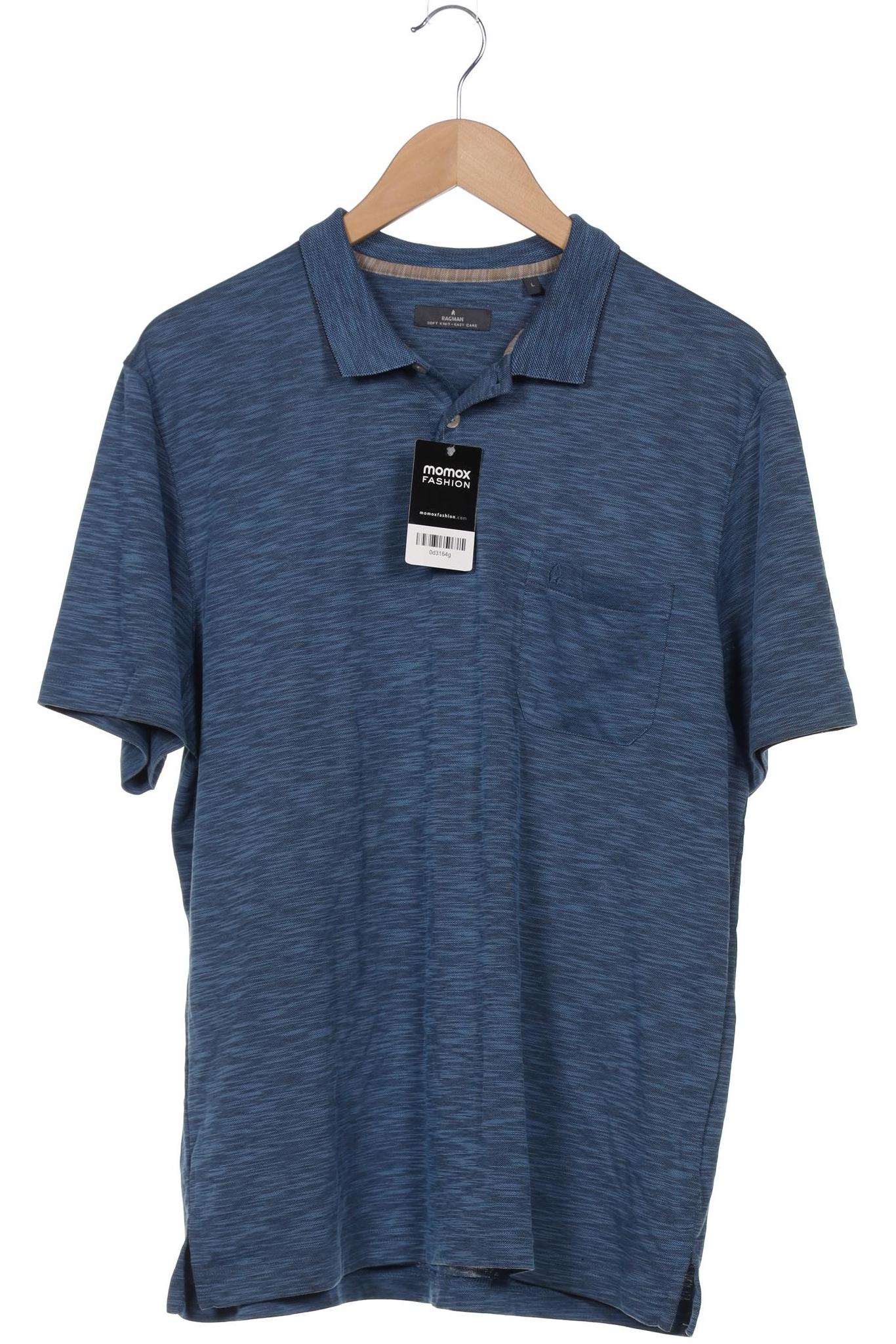 

ragman Herren Poloshirt, blau, Gr. 52